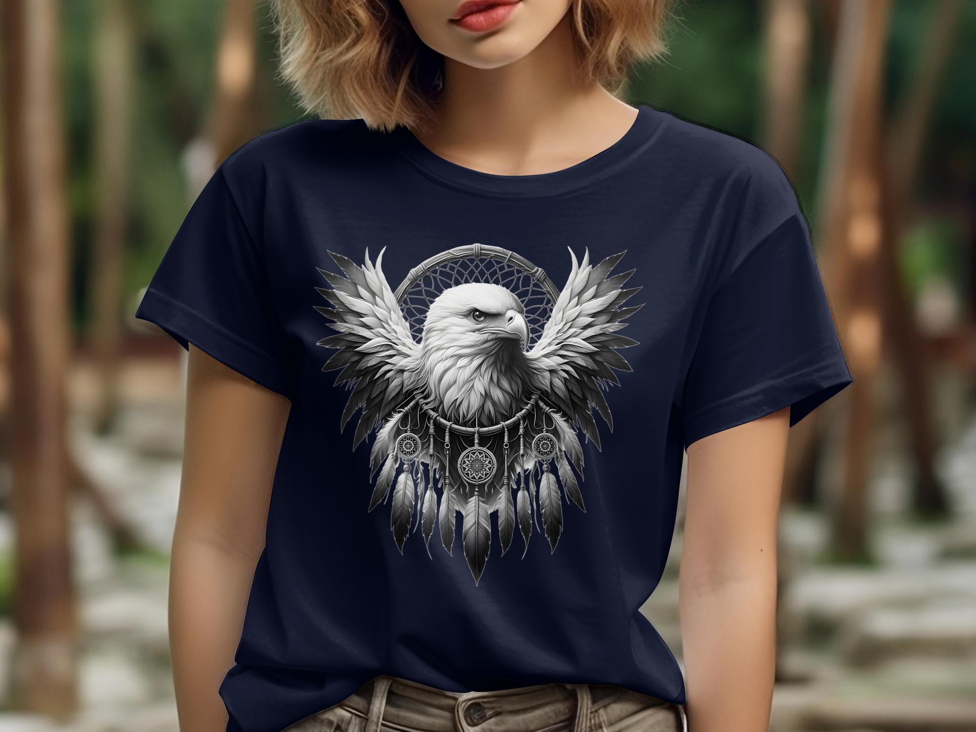 Dreamcatcher Eagle - Coloured Gildan T-Shirt Realistic Native American Talisman Unisex Mythology Tee Graphic Design