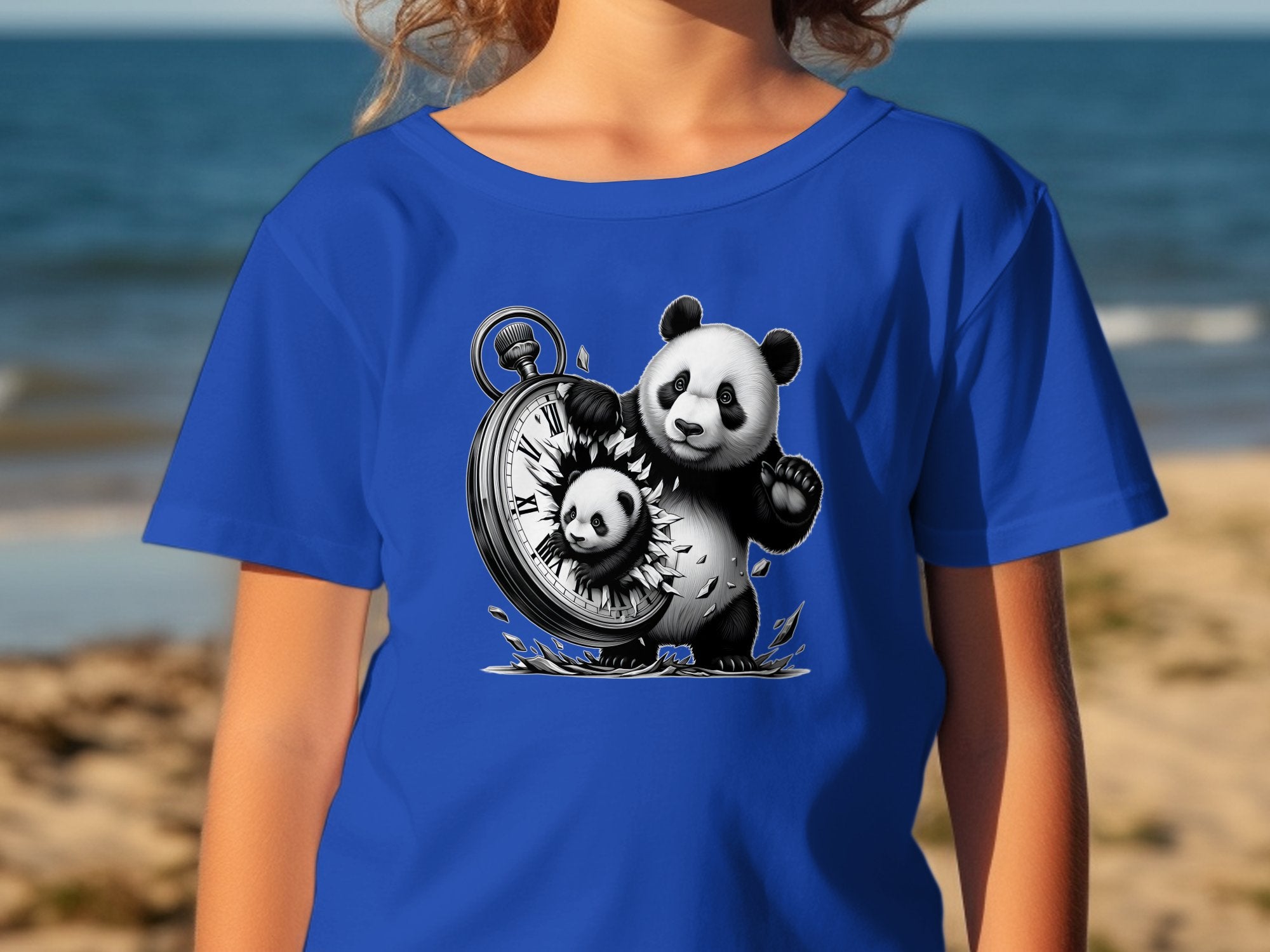 Panda - Coloured Kids T-Shirt Realistic Animal Talisman Unisex Cute Tee Graphic Design