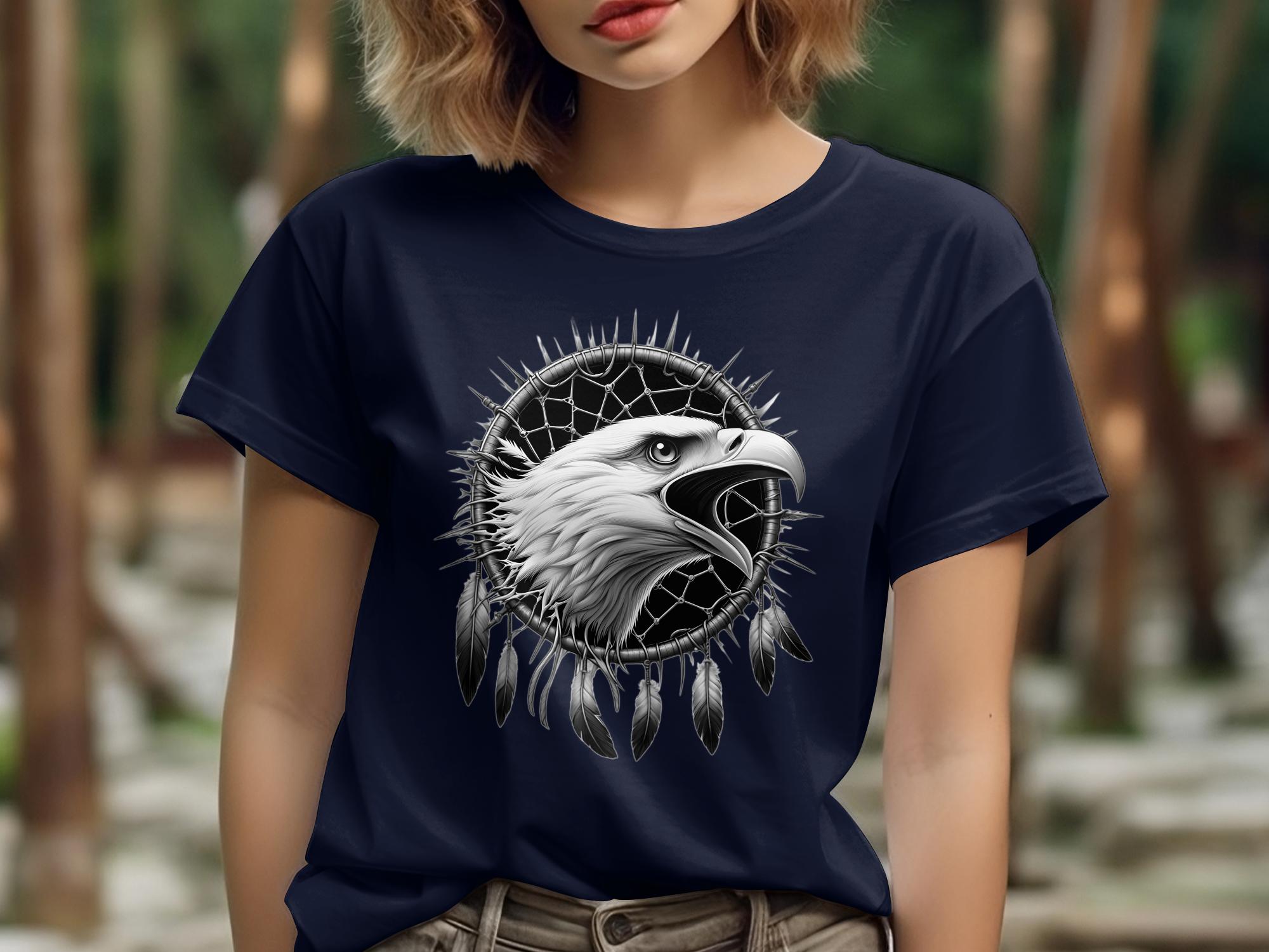 Dreamcatcher Eagle - Coloured Gildan T-Shirt Realistic Native American Talisman Unisex Mythology Tee Graphic Design