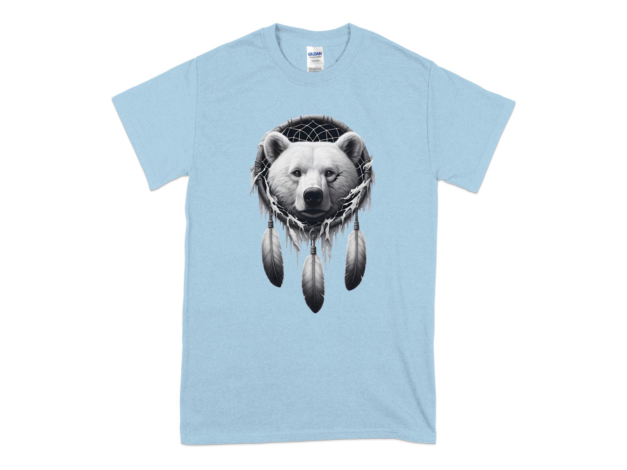 Dreamcatcher Bear - Coloured Gildan T-Shirt Realistic Native American Talisman Unisex Mythology Tee Graphic Design