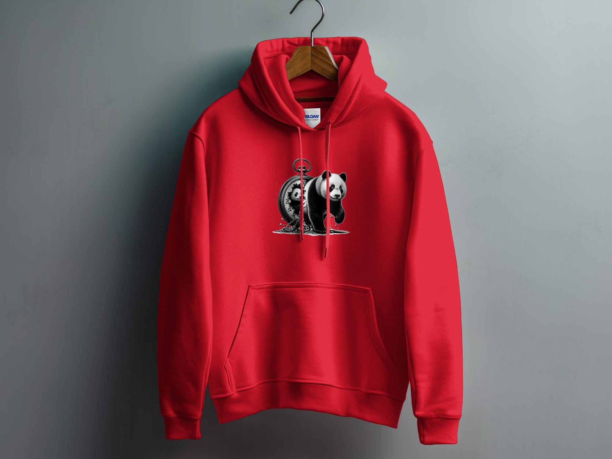 Panda - Coloured Gildan Hoodie Realistic Animal Talisman Unisex Cute Tee Graphic Design