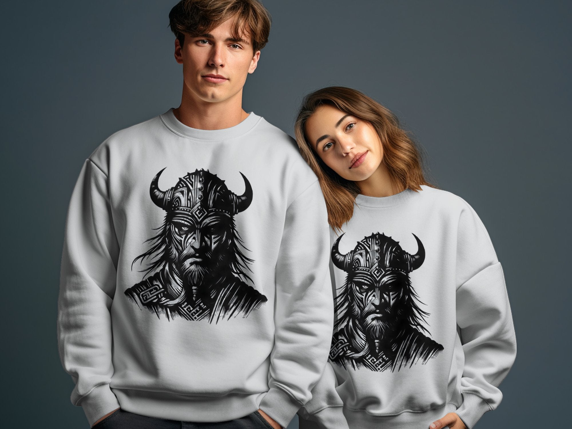 Viking Valour- Coloured Gildan Sweatshirt Norse Talisman Men Women Unisex Valhalla Tee