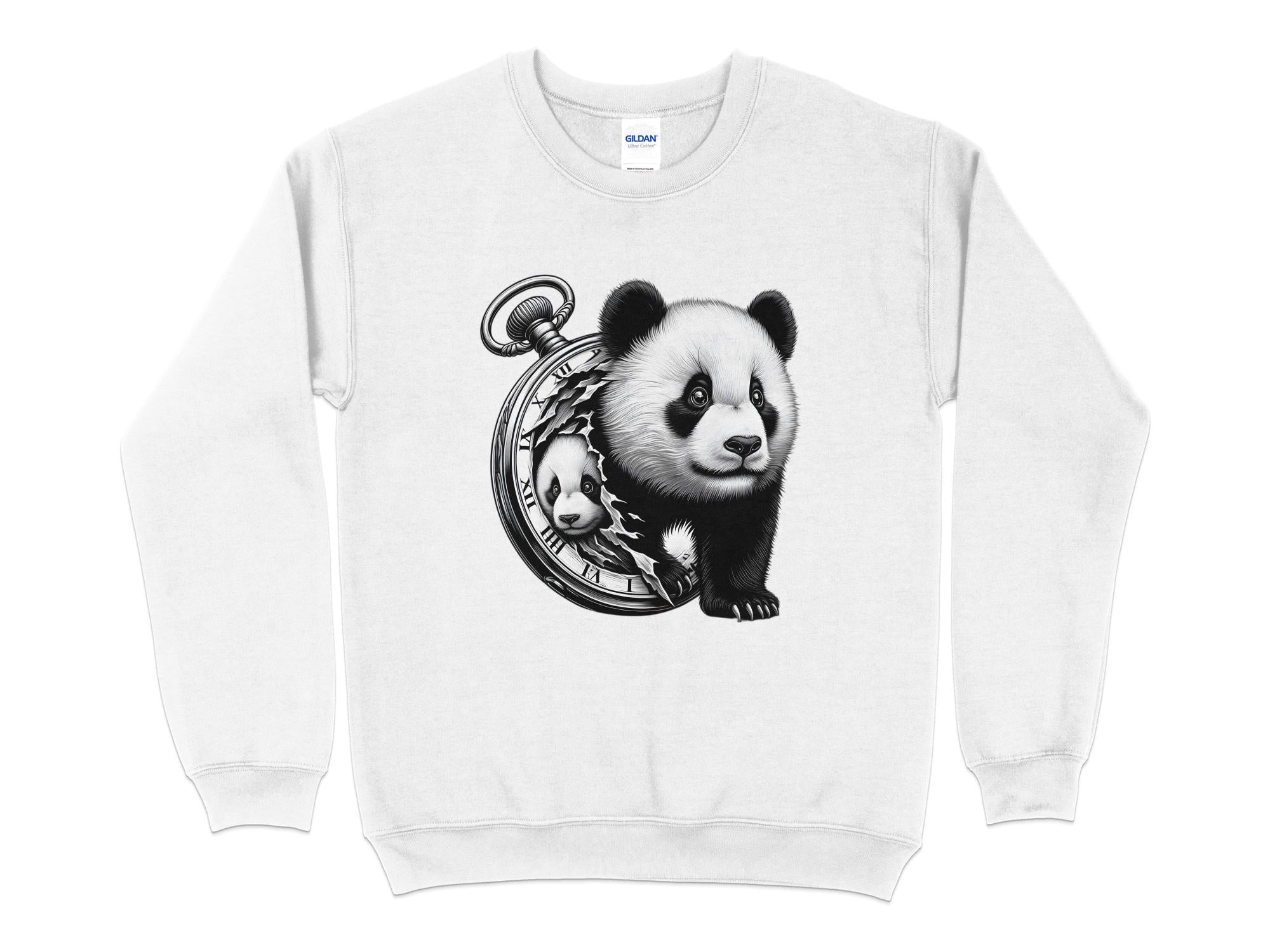 Panda - Coloured Gildan Sweatshirt Realistic Animal Talisman Unisex Cute Tee Graphic Design