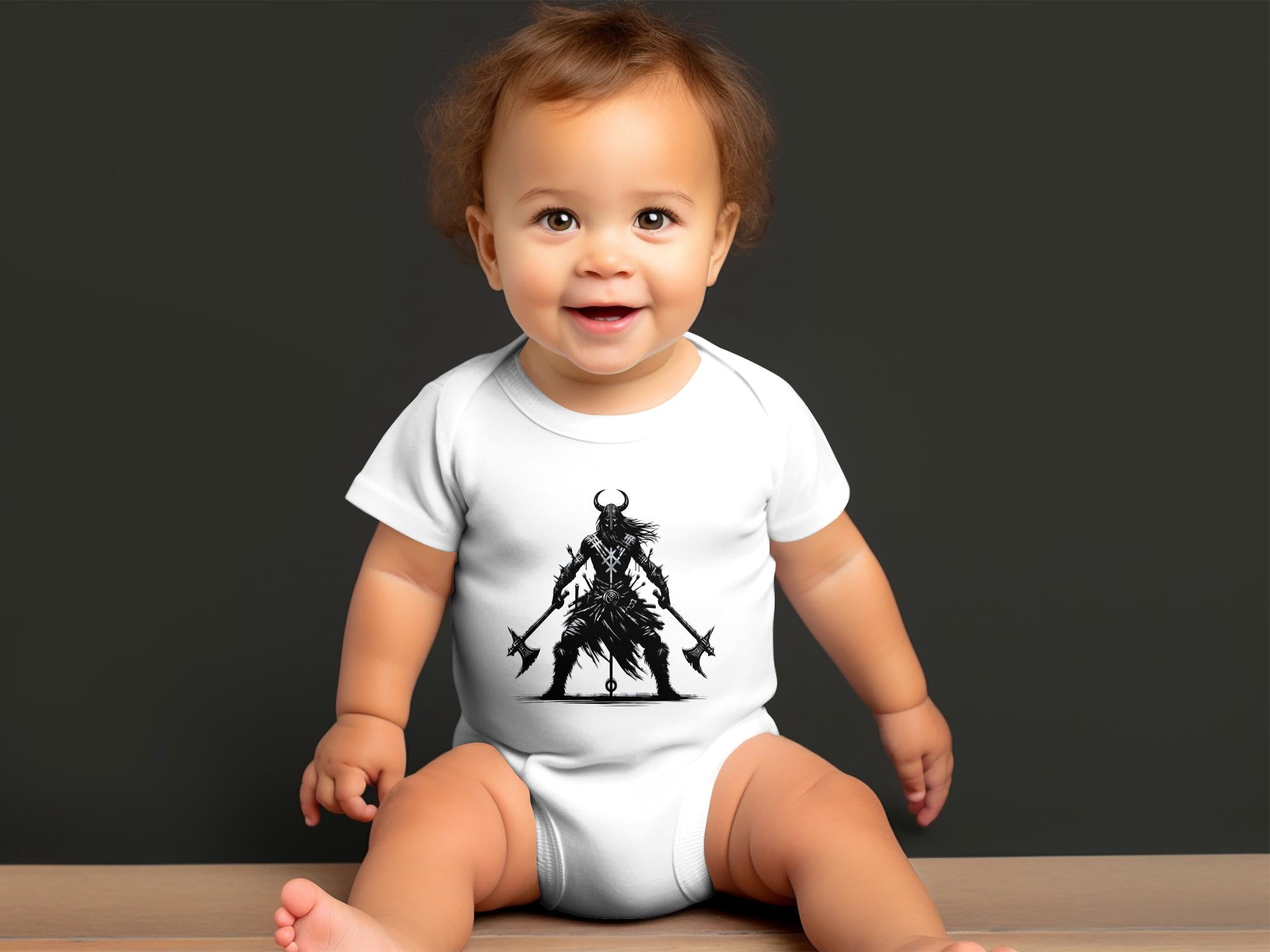 Viking Indomitable - Coloured Youth Clothing Baby Bodysuits Norse Talisman Unisex Valhalla Toddler Design