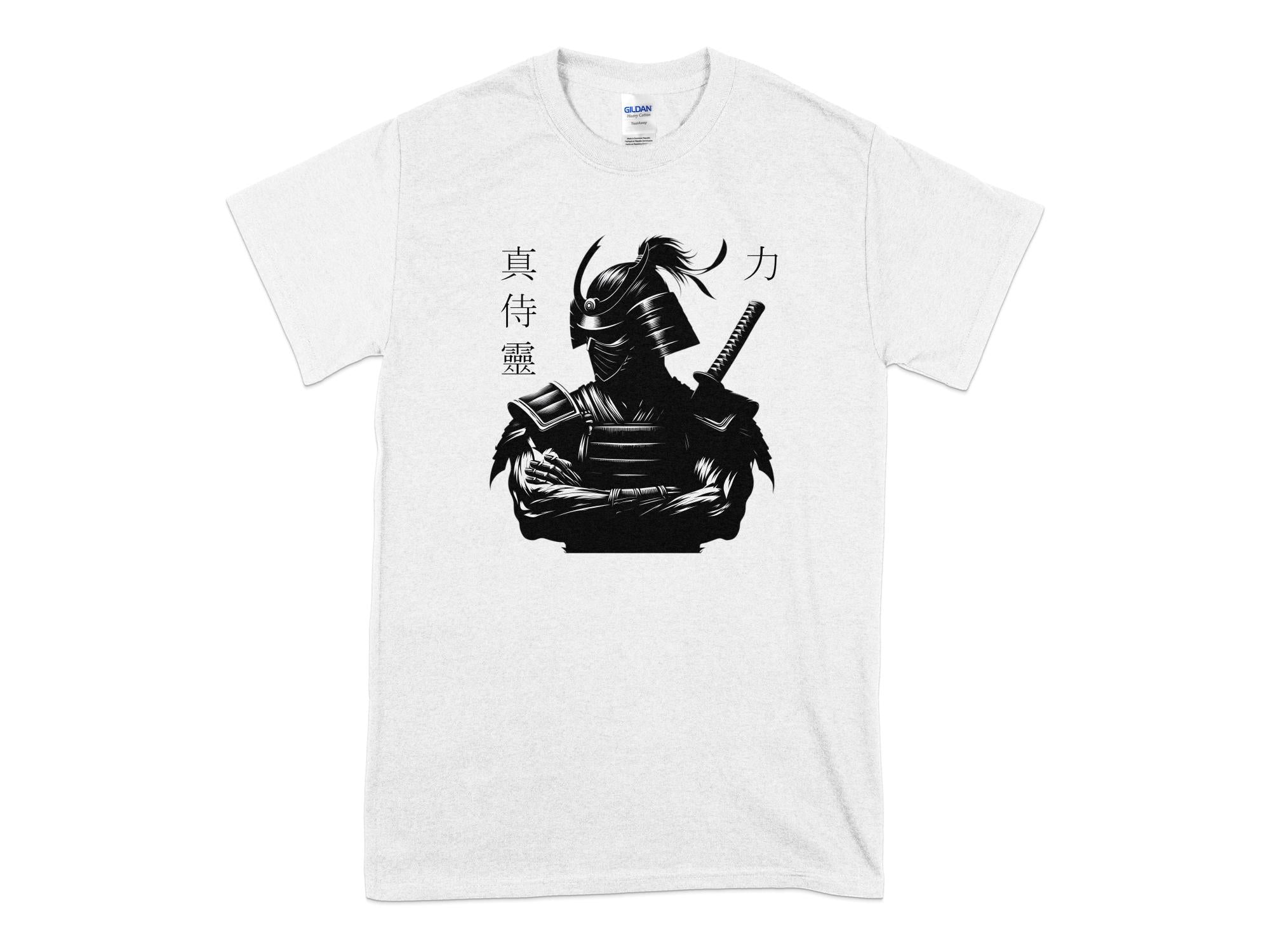 Samurai Ninja - Coloured Gildan T-Shirt Japanese Talisman Unisex Cultural Symbolic Graphic Design