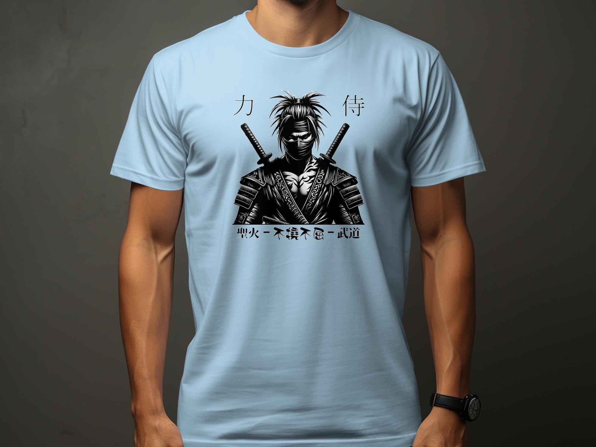 Samurai Ninja - Coloured Gildan T-Shirt Japanese Talisman Unisex Cultural Symbolic Graphic Design