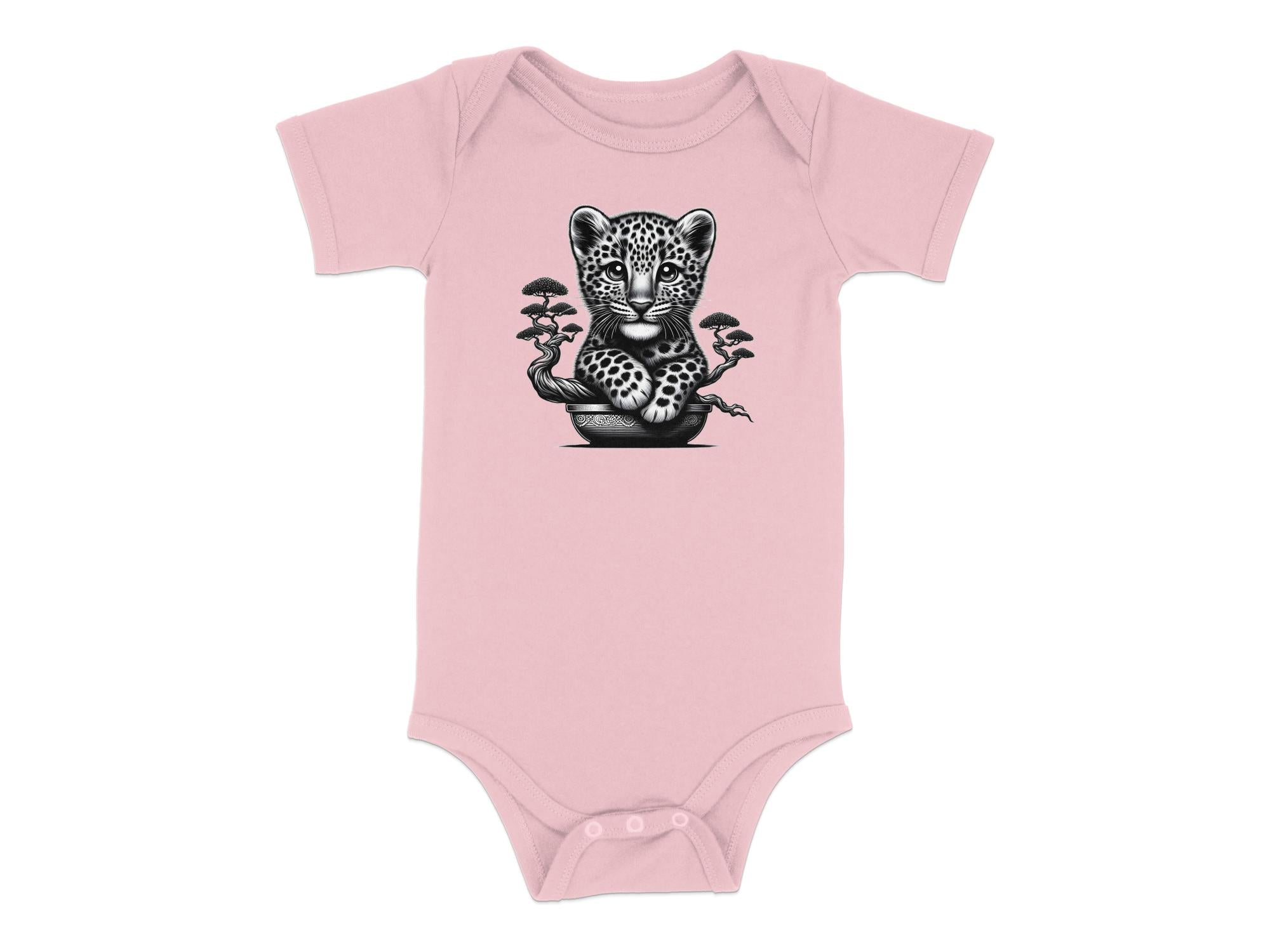 Leopard Bonsai - Coloured Toddler Bodysuit Realistic Animal Talisman Unisex Cute Tee Graphic Design