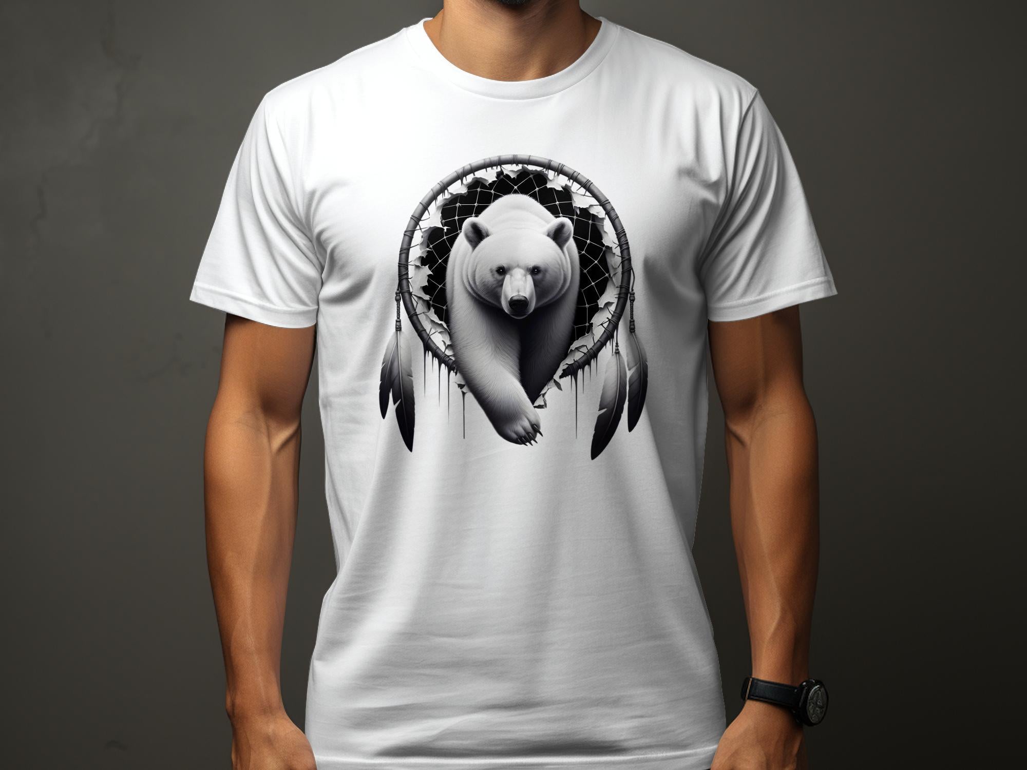 Dreamcatcher Bear - Coloured Gildan T-Shirt Realistic Native American Talisman Unisex Mythology Tee Graphic Design