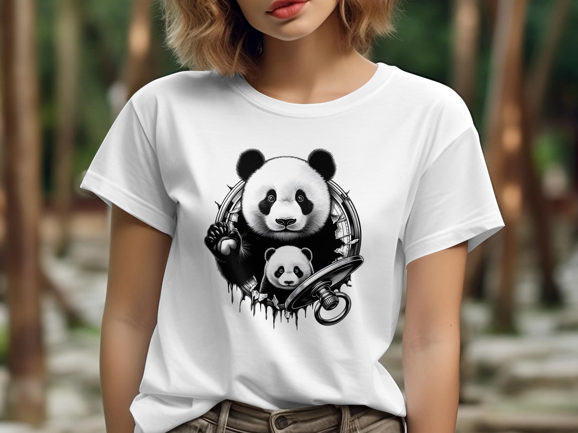 Panda - Coloured Gildan T-Shirt Realistic Animal Talisman Unisex Cute Tee Graphic Design