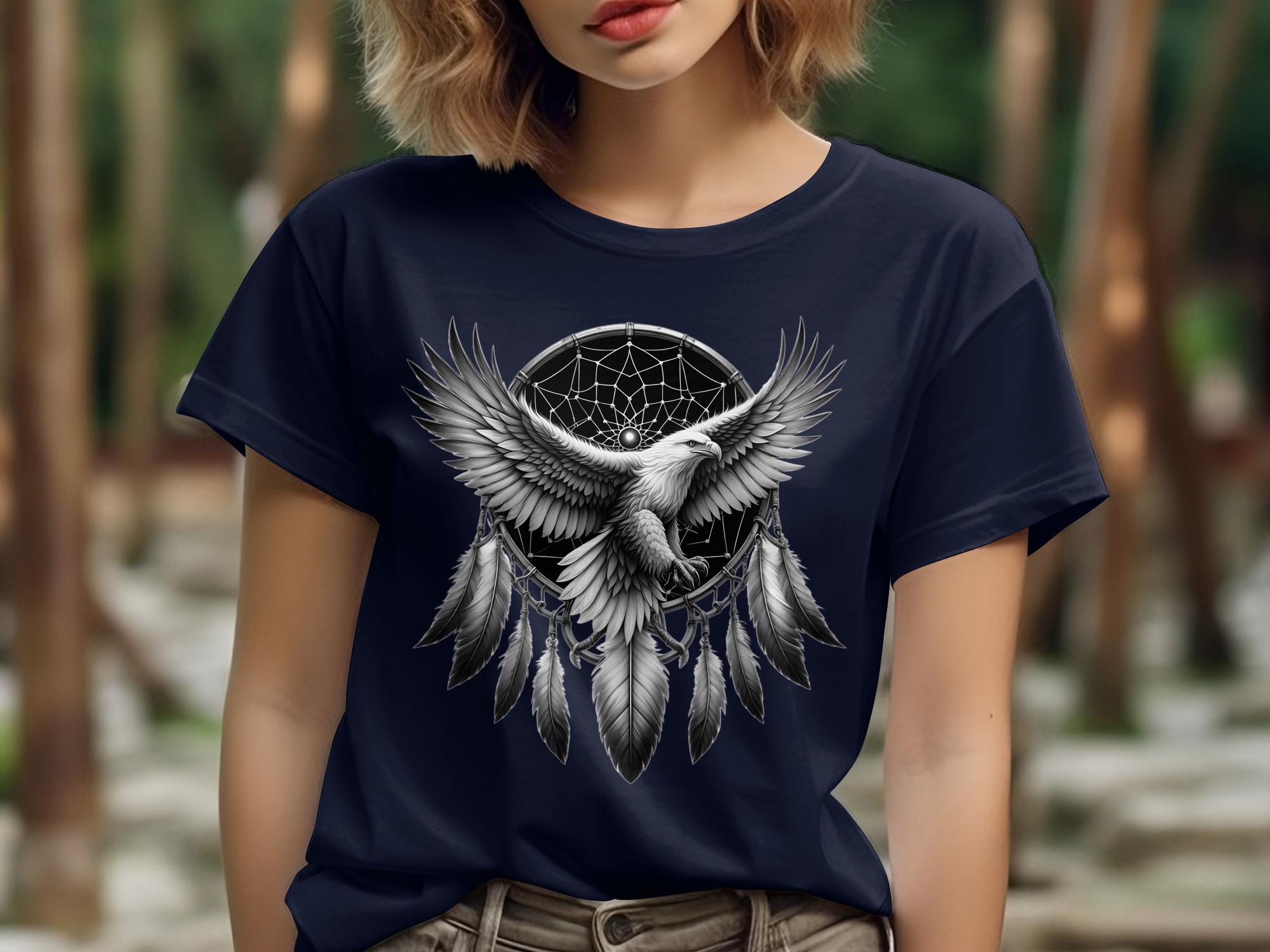 Dreamcatcher Eagle - Coloured Gildan T-Shirt Realistic Native American Talisman Unisex Mythology Tee Graphic Design