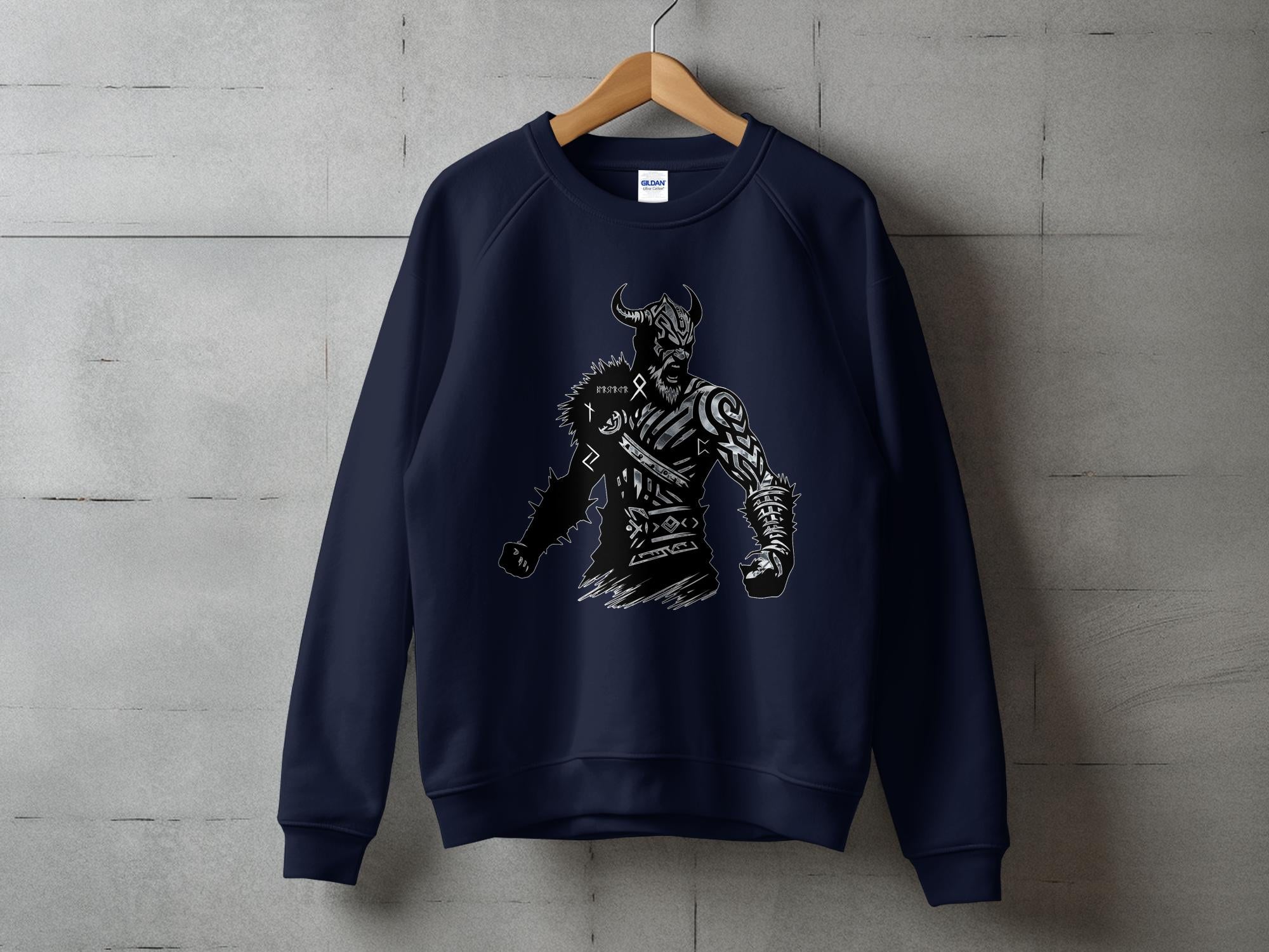 Viking Berserker - Coloured Gildan Sweatshirt Norse Talisman Men Women Unisex Valhalla Tee