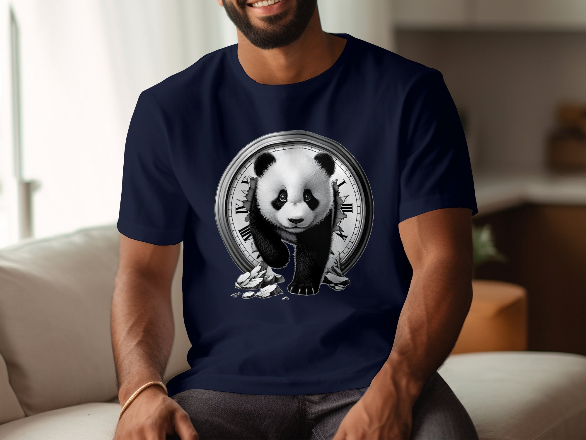 Panda - Coloured Gildan T-Shirt Realistic Animal Talisman Unisex Cute Tee Graphic Design