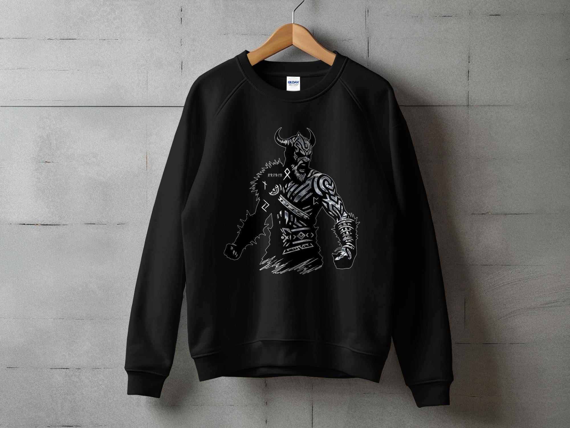 Viking Berserker - Coloured Gildan Sweatshirt Norse Talisman Men Women Unisex Valhalla Tee