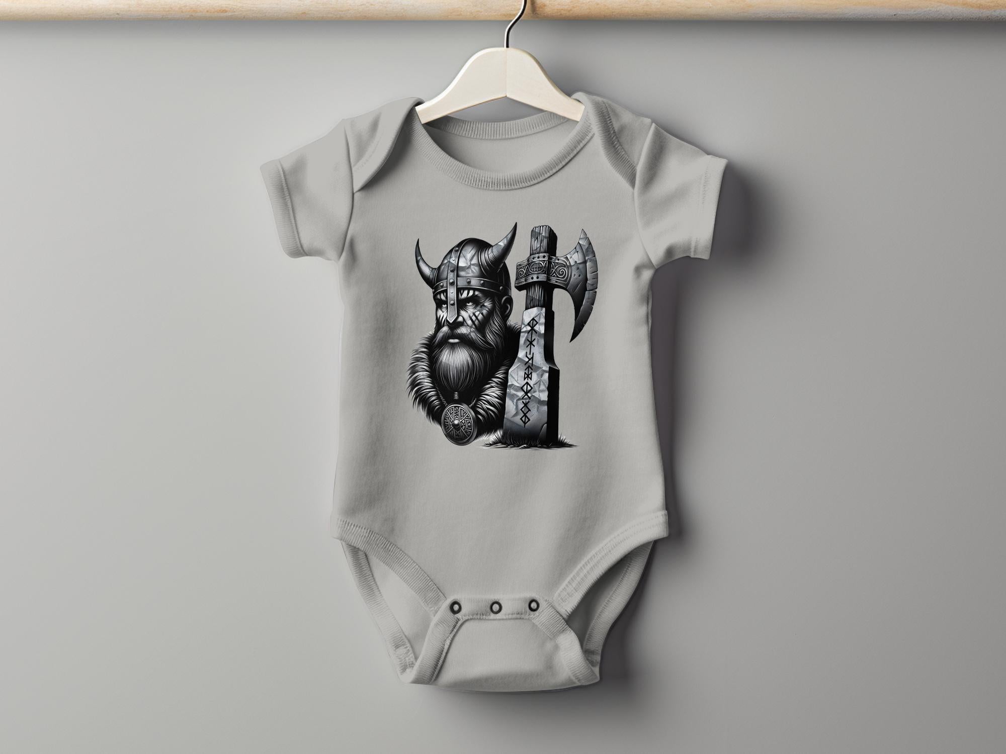 Viking Mettle - Coloured Toddler Bodysuit Realistic Norse Talisman Unisex Valhalla Tee Graphic Design