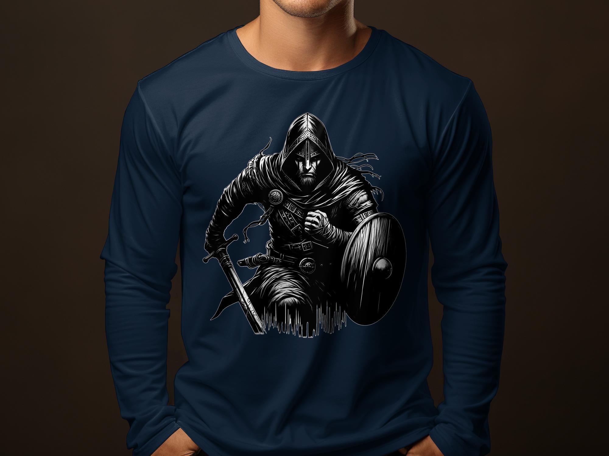 Viking Soldier - Coloured Gildan Long Sleeve Norse Talisman Men Women Unisex Valhalla Tee