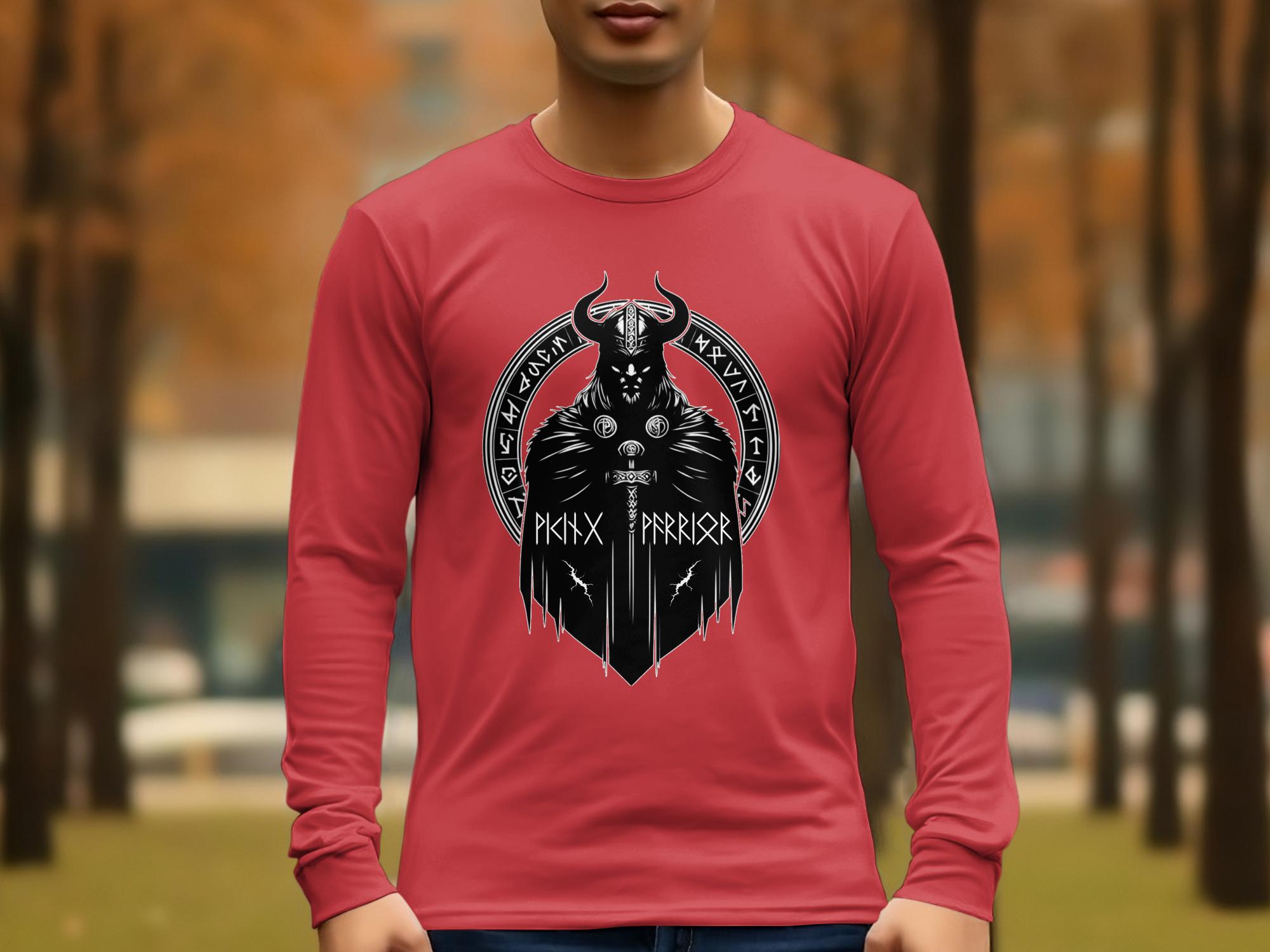 Viking Seer - Coloured Gildan Long Sleeve Shirt  Norse Talisman Men Women Unisex Valhalla Tee