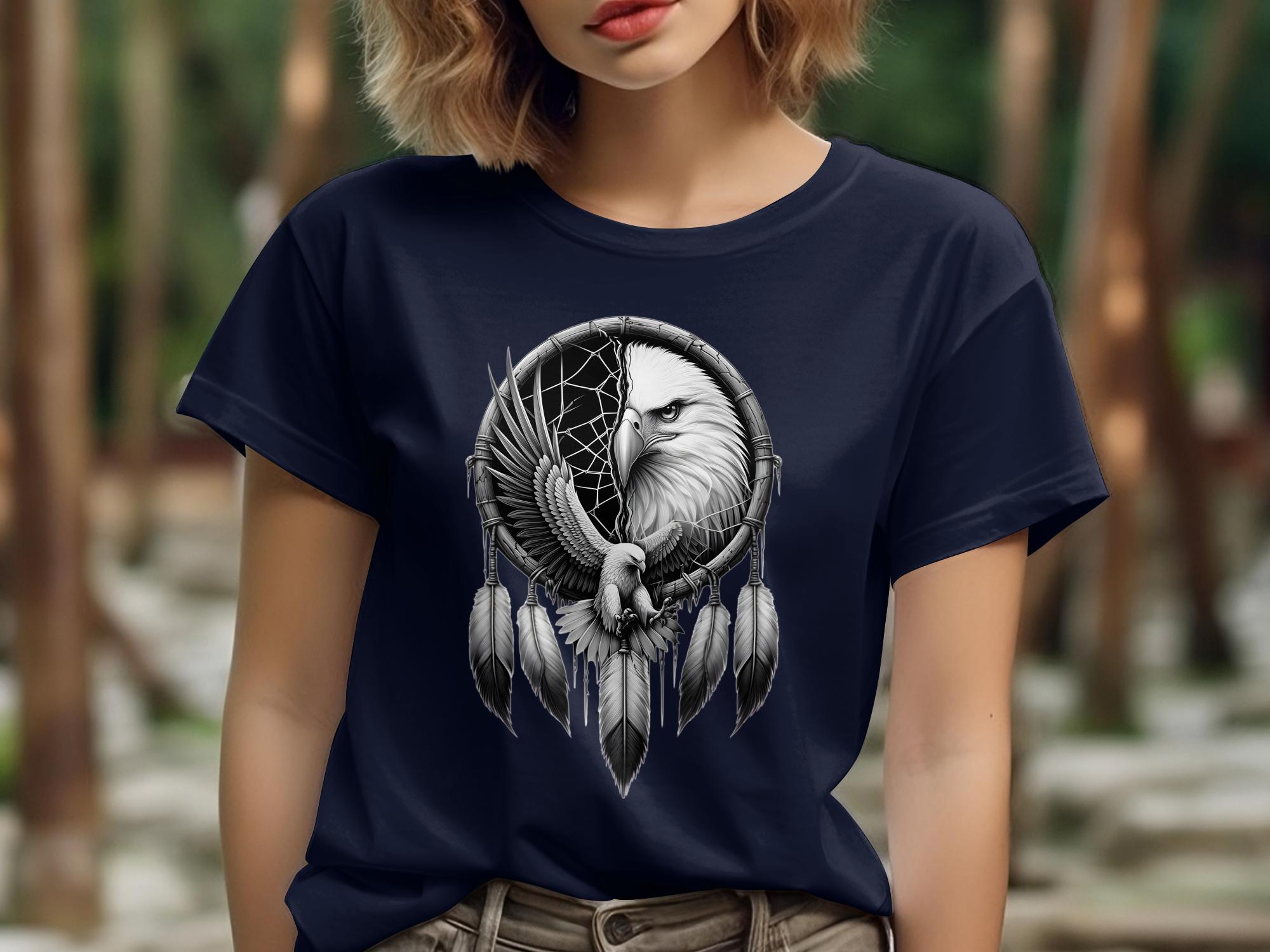 Dreamcatcher Eagle - Coloured Gildan T-Shirt Realistic Native American Talisman Unisex Mythology Tee Graphic Design