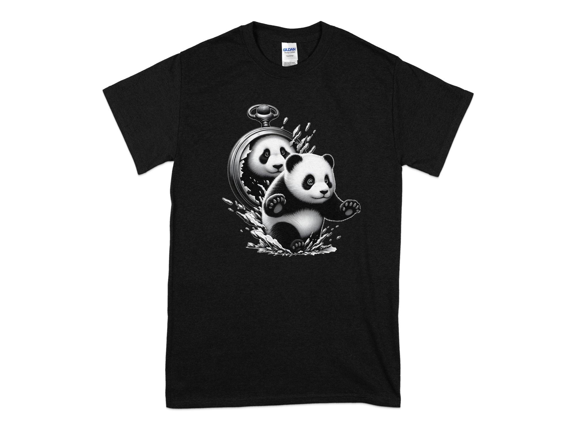 Panda - Coloured Gildan T-Shirt Realistic Animal Talisman Unisex Cute Tee Graphic Design