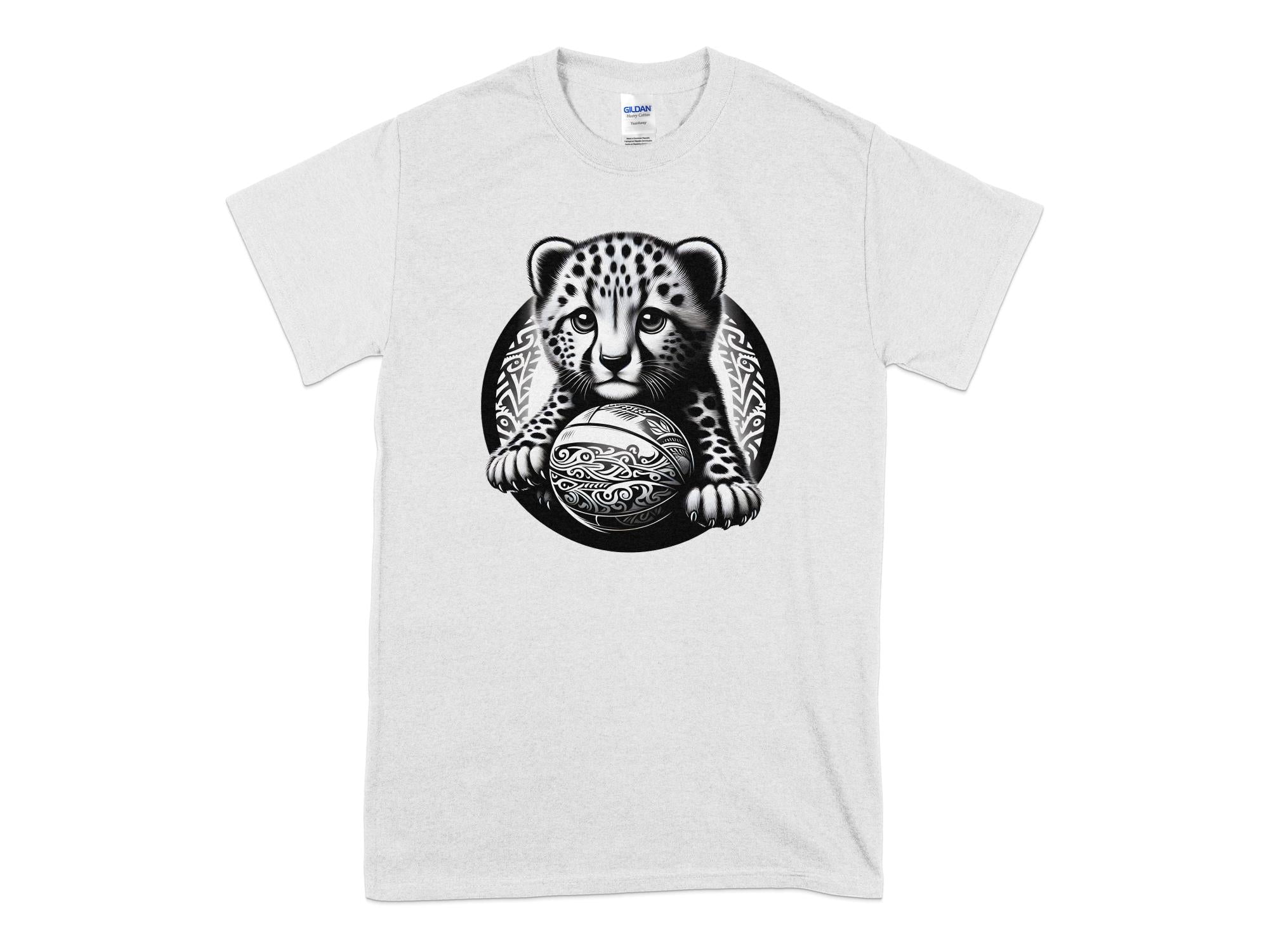 Cheetah World - Coloured Gildan T-Shirt Realistic Animal Talisman Unisex Cute Tee Graphic Design