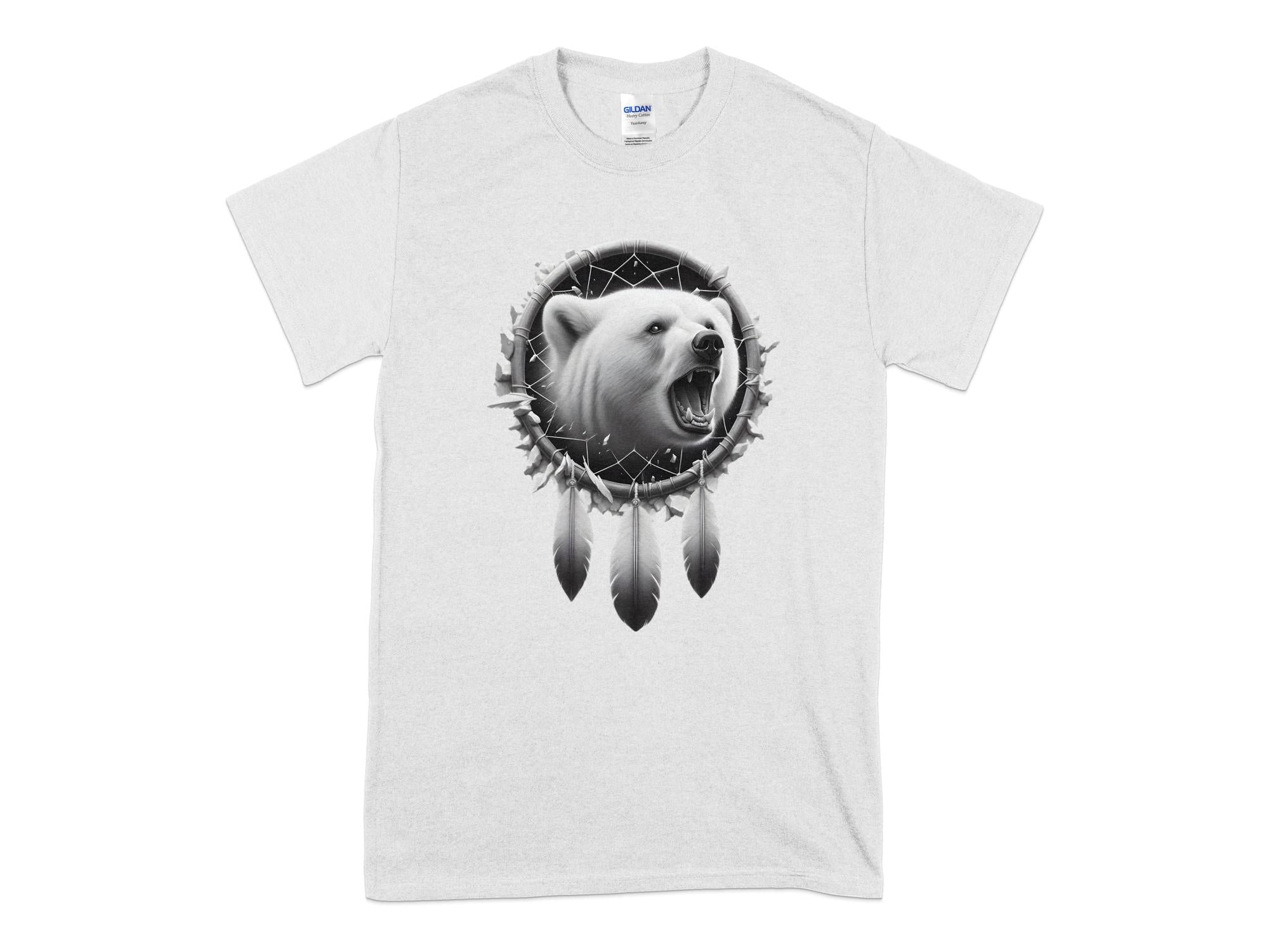 Dreamcatcher Bear - Coloured Gildan T-Shirt Realistic Native American Talisman Unisex Mythology Tee Graphic Design