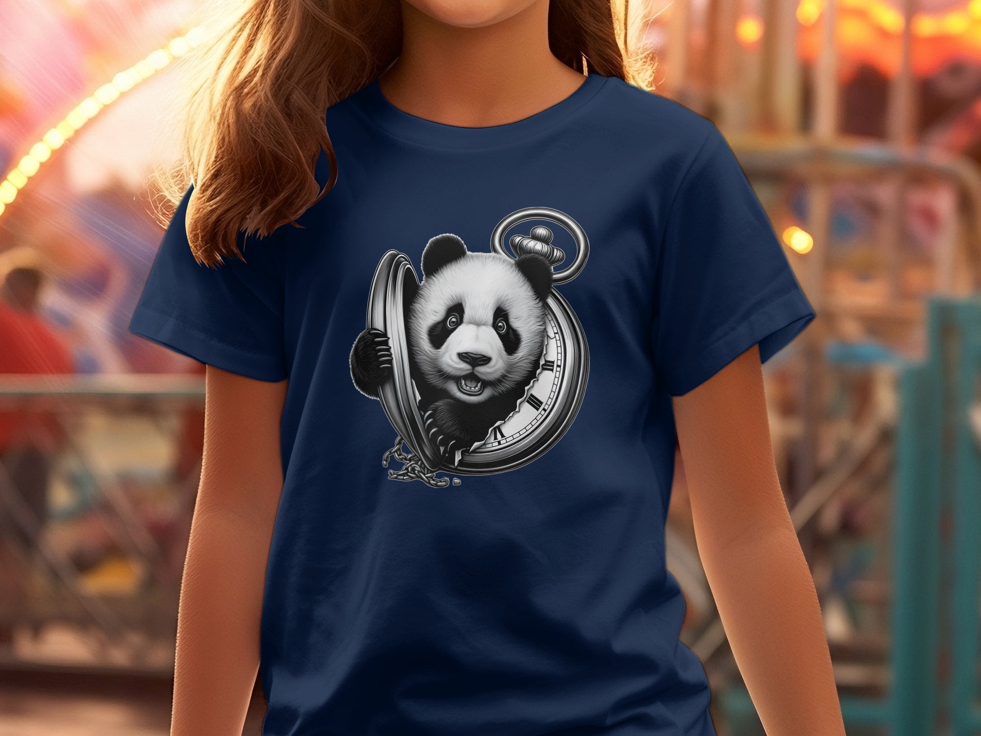 Panda - Coloured Kids T-Shirt Realistic Animal Talisman Unisex Cute Tee Graphic Design