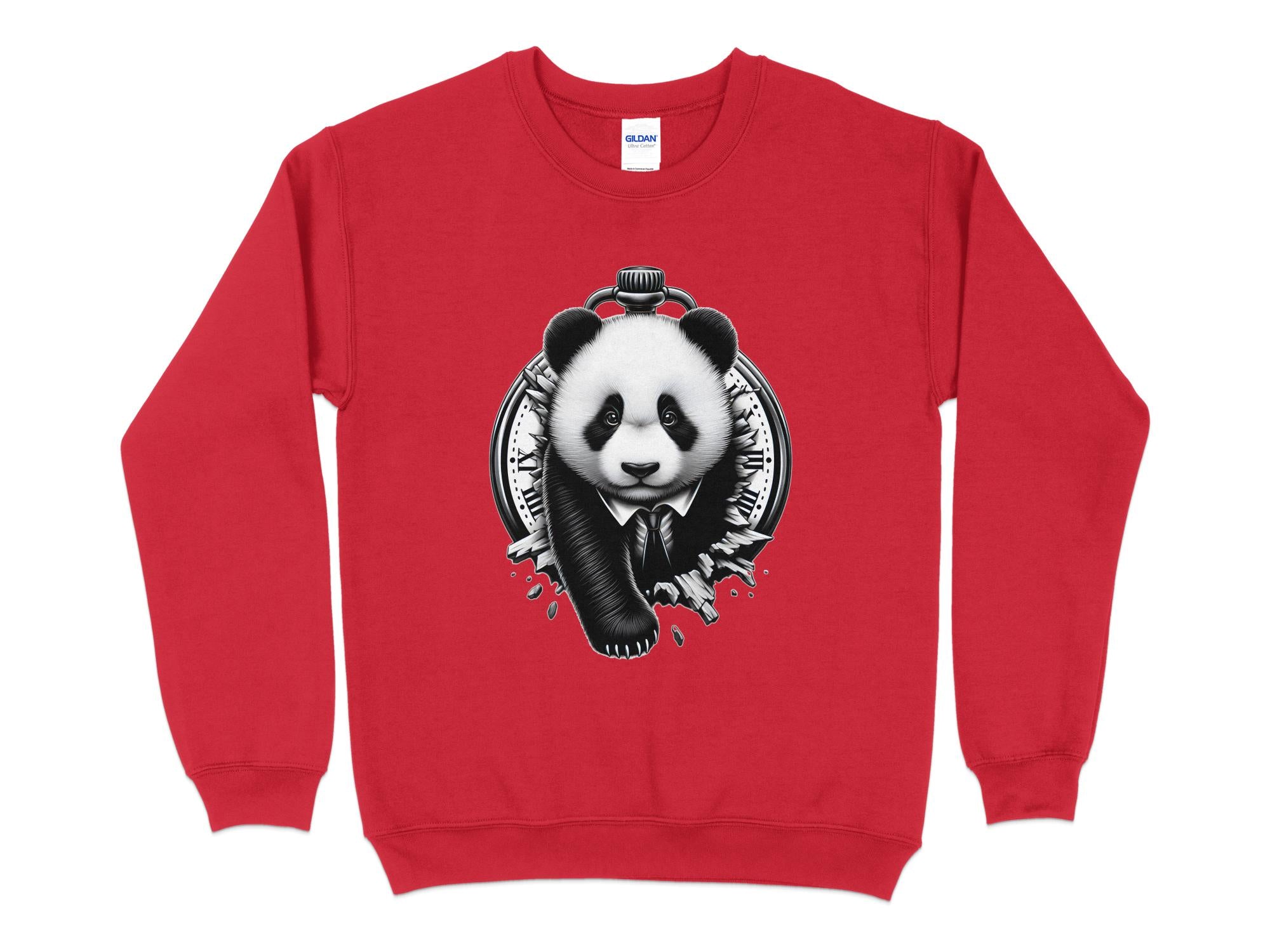 Panda - Coloured Gildan Sweatshirt Realistic Animal Talisman Unisex Cute Tee Graphic Design