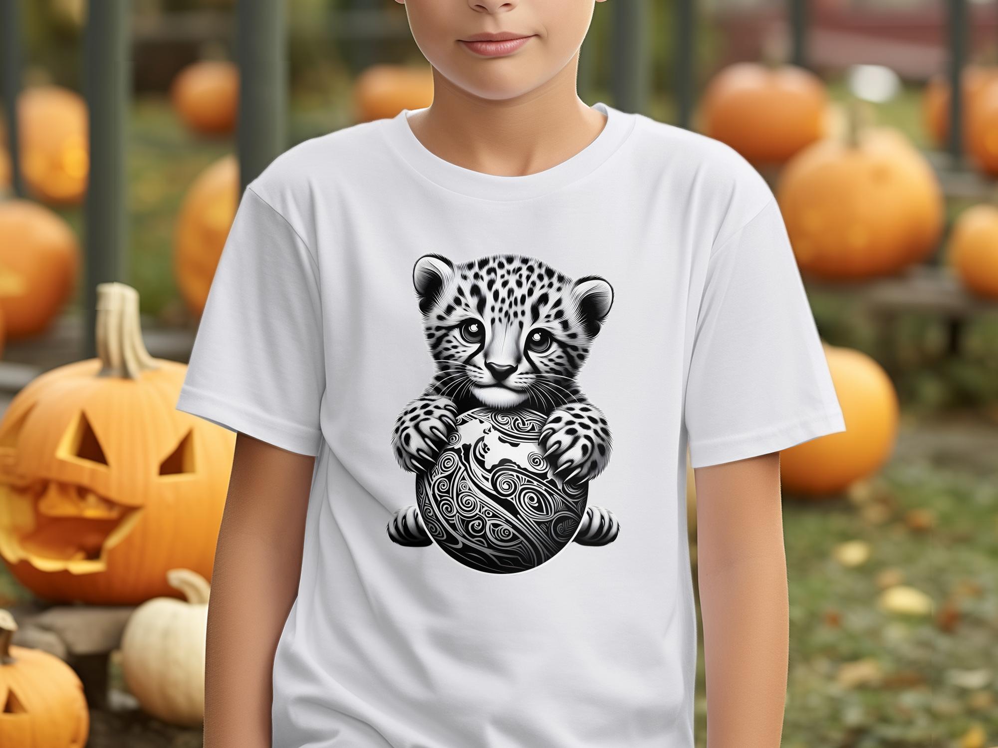 Cheetah World - Coloured Gildan Kids T-Shirt Realistic Animal Talisman Unisex Cute Tee Graphic Design