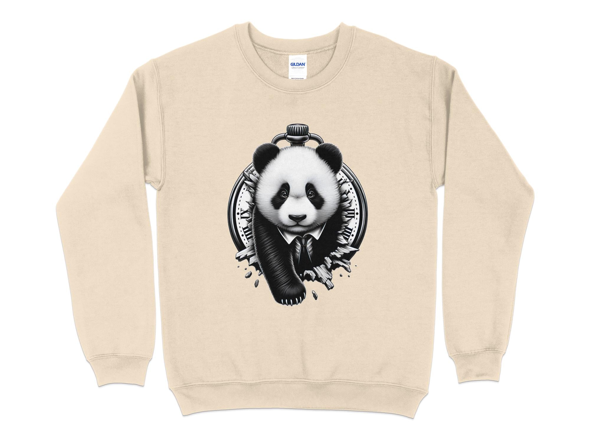 Panda - Coloured Gildan Sweatshirt Realistic Animal Talisman Unisex Cute Tee Graphic Design