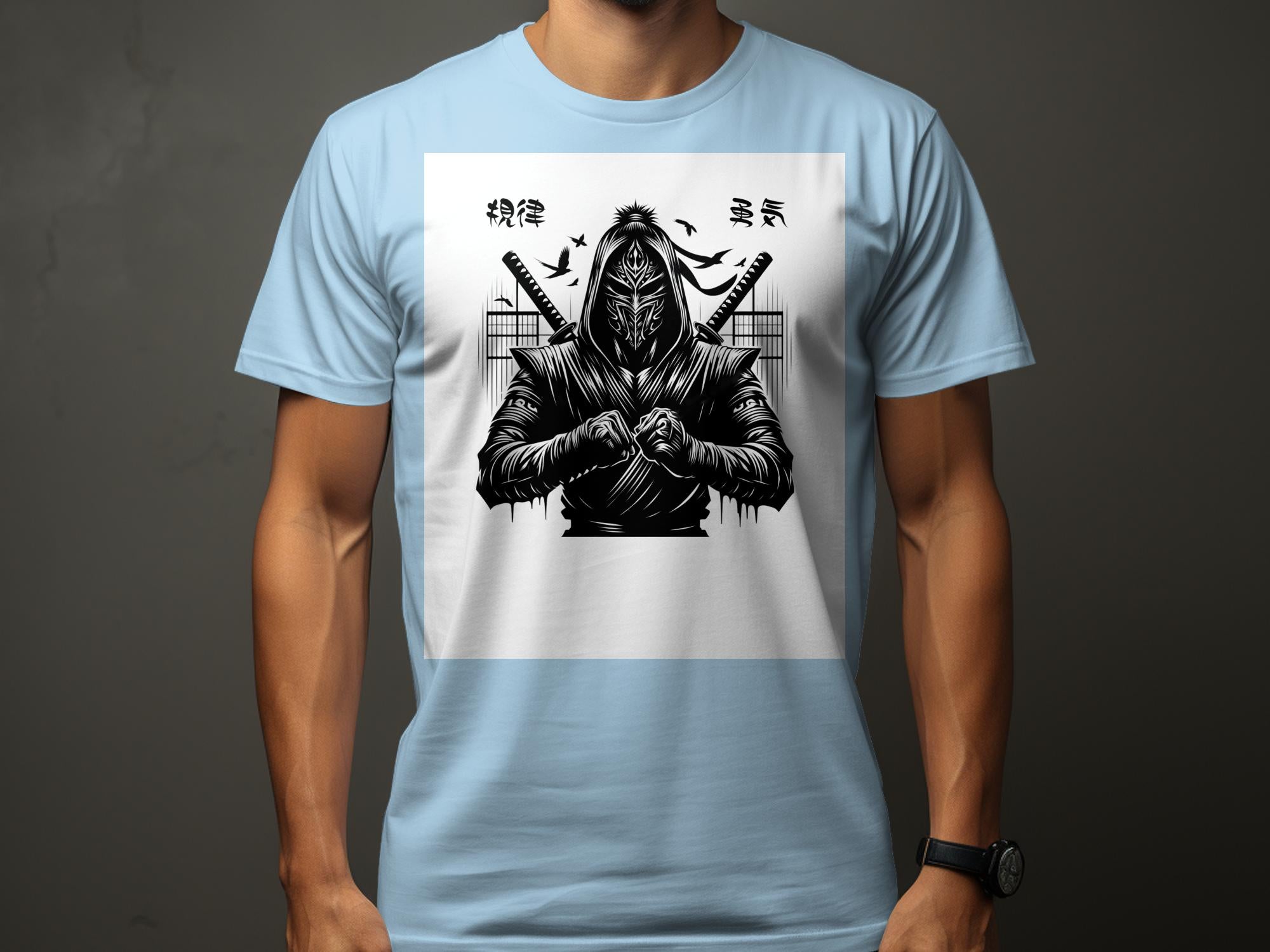 Samurai Ninja - Coloured Gildan T-Shirt Japanese Talisman Unisex Cultural Symbolic Graphic Design