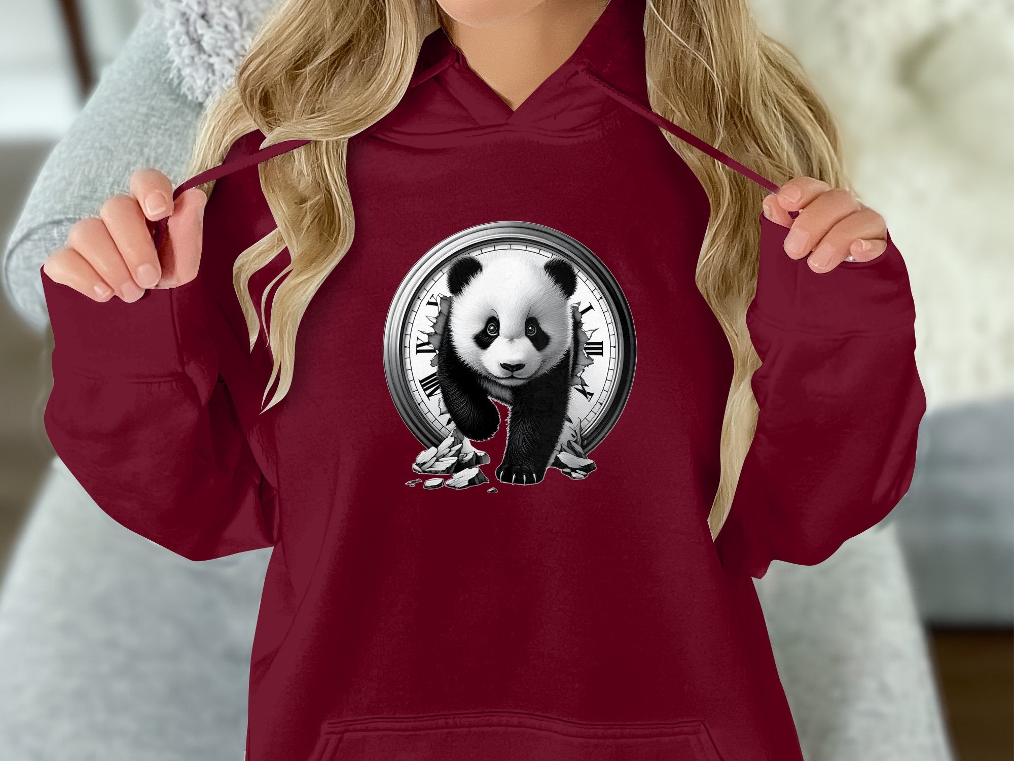 Panda - Coloured Gildan Hoodie Realistic Animal Talisman Unisex Cute Tee Graphic Design