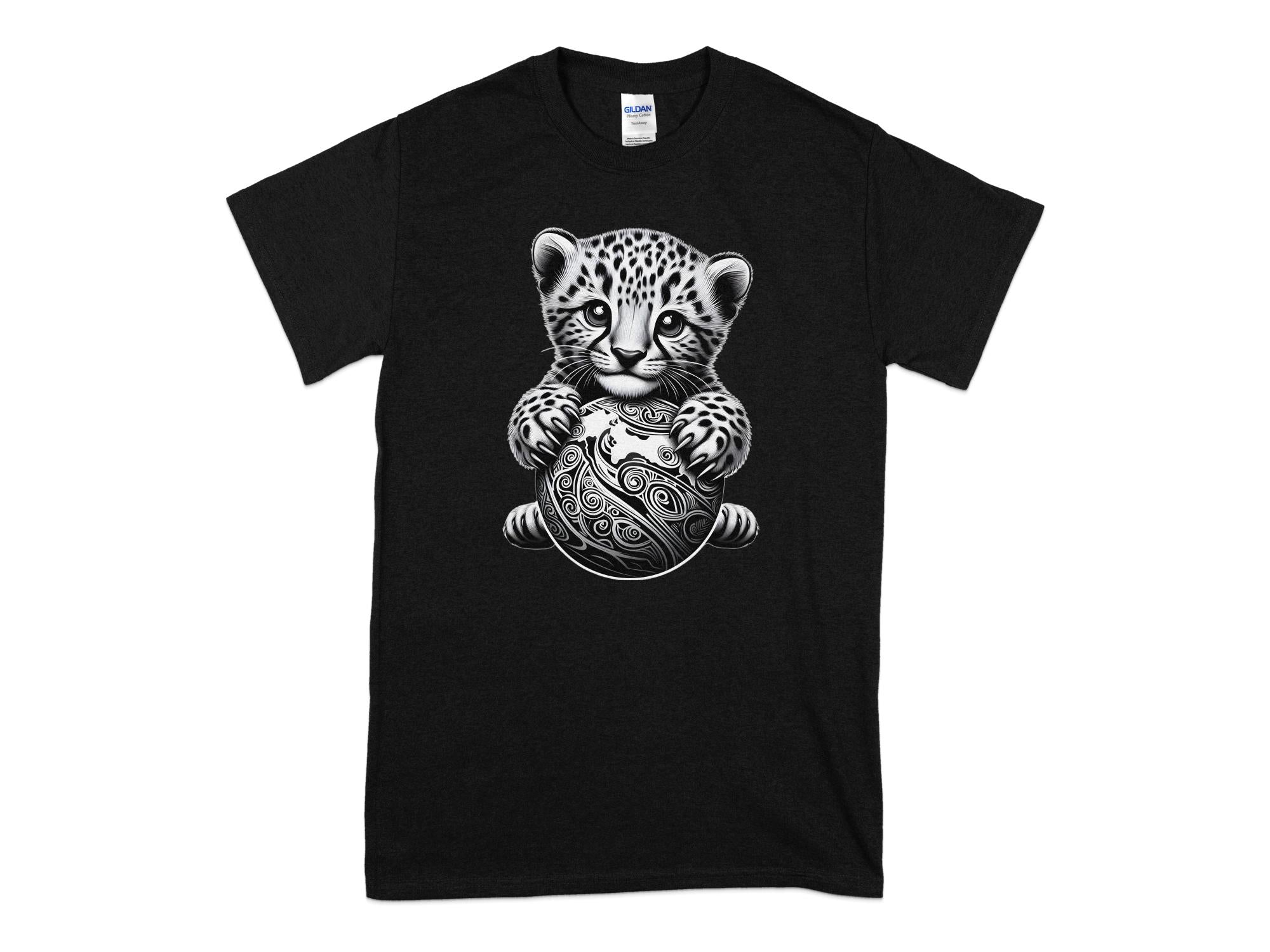 Cheetah World - Coloured Gildan T-Shirt Realistic Animal Talisman Unisex Cute Tee Graphic Design