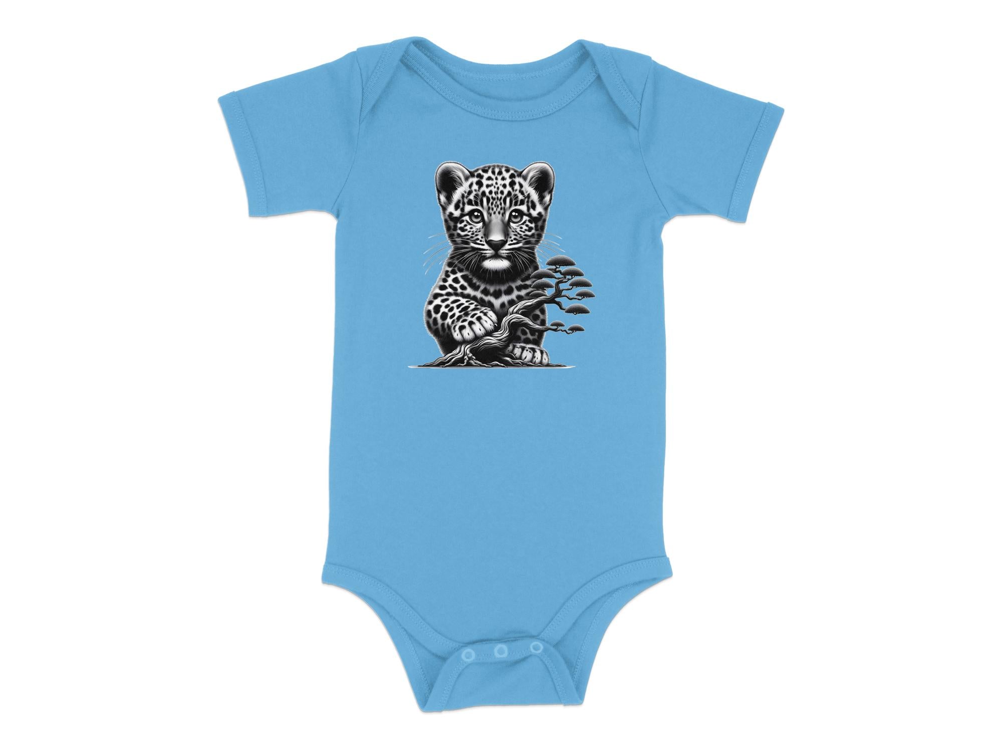 Leopard Bonsai - Coloured Toddler Bodysuit Realistic Animal Talisman Unisex Cute Tee Graphic Design