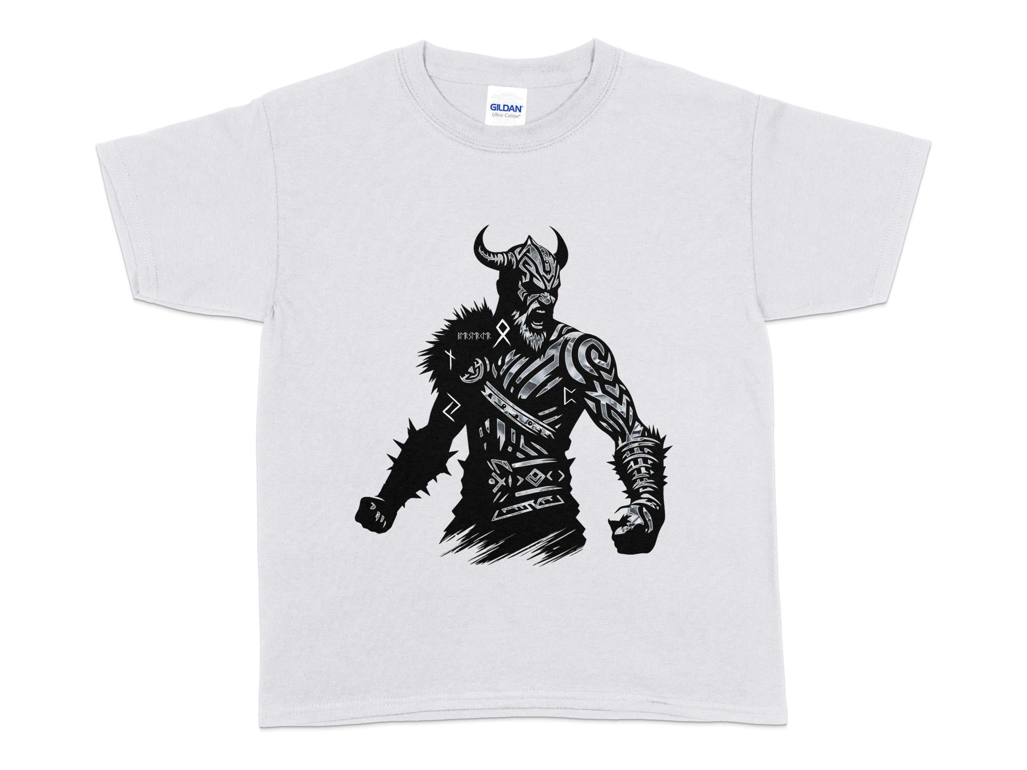 Viking Berserker - Coloured Gildan Kids T Shirt Norse Talisman Unisex Valhalla Tee