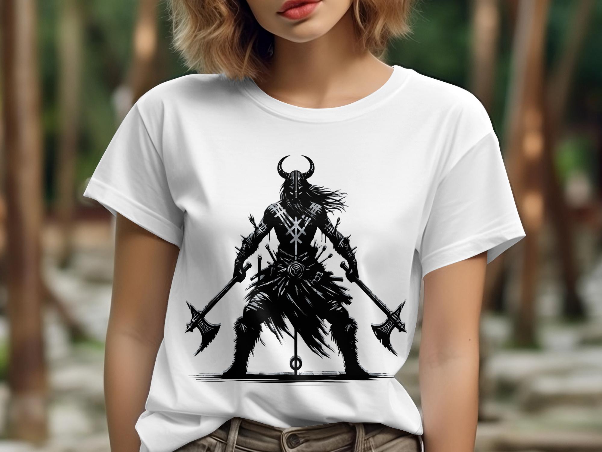 Viking Indomitable - Coloured Gildan T Shirt Norse Talisman Men Women Unisex Valhalla Tee