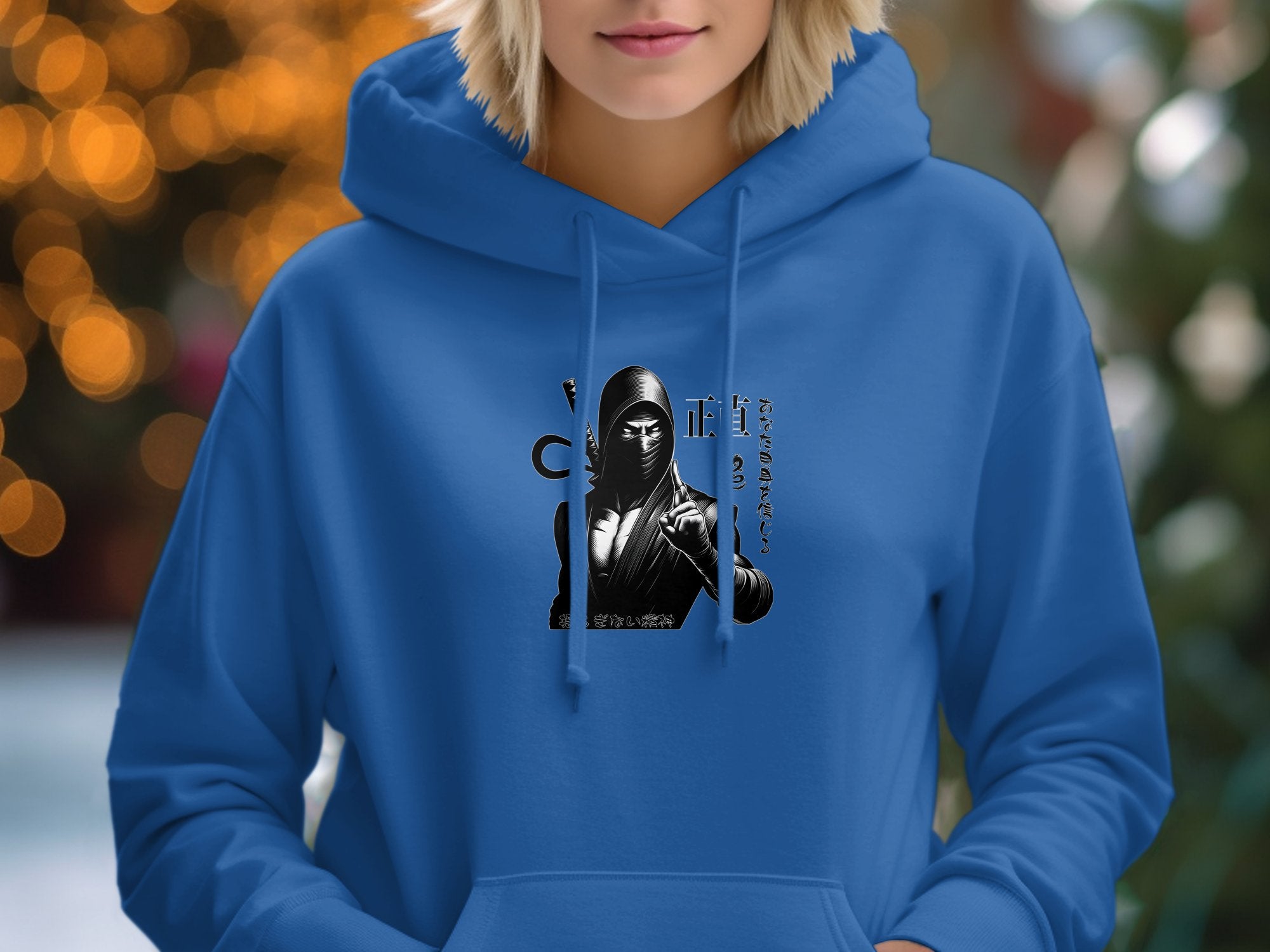 Samurai Ninja - Coloured Gildan Hoodie Japanese Talisman Unisex Cultural Symbolic Graphic Design