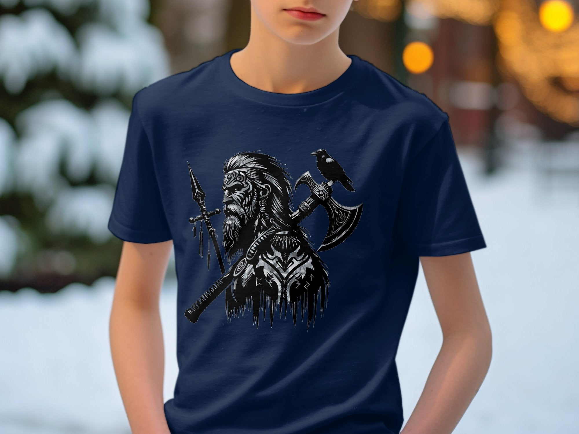 Viking Courage - Coloured Gildan Kids T Shirt Norse Talisman Unisex Valhalla Tee