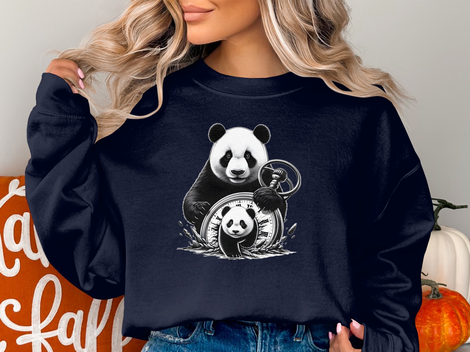 Panda - Coloured Gildan Sweatshirt Realistic Animal Talisman Unisex Cute Tee Graphic Design