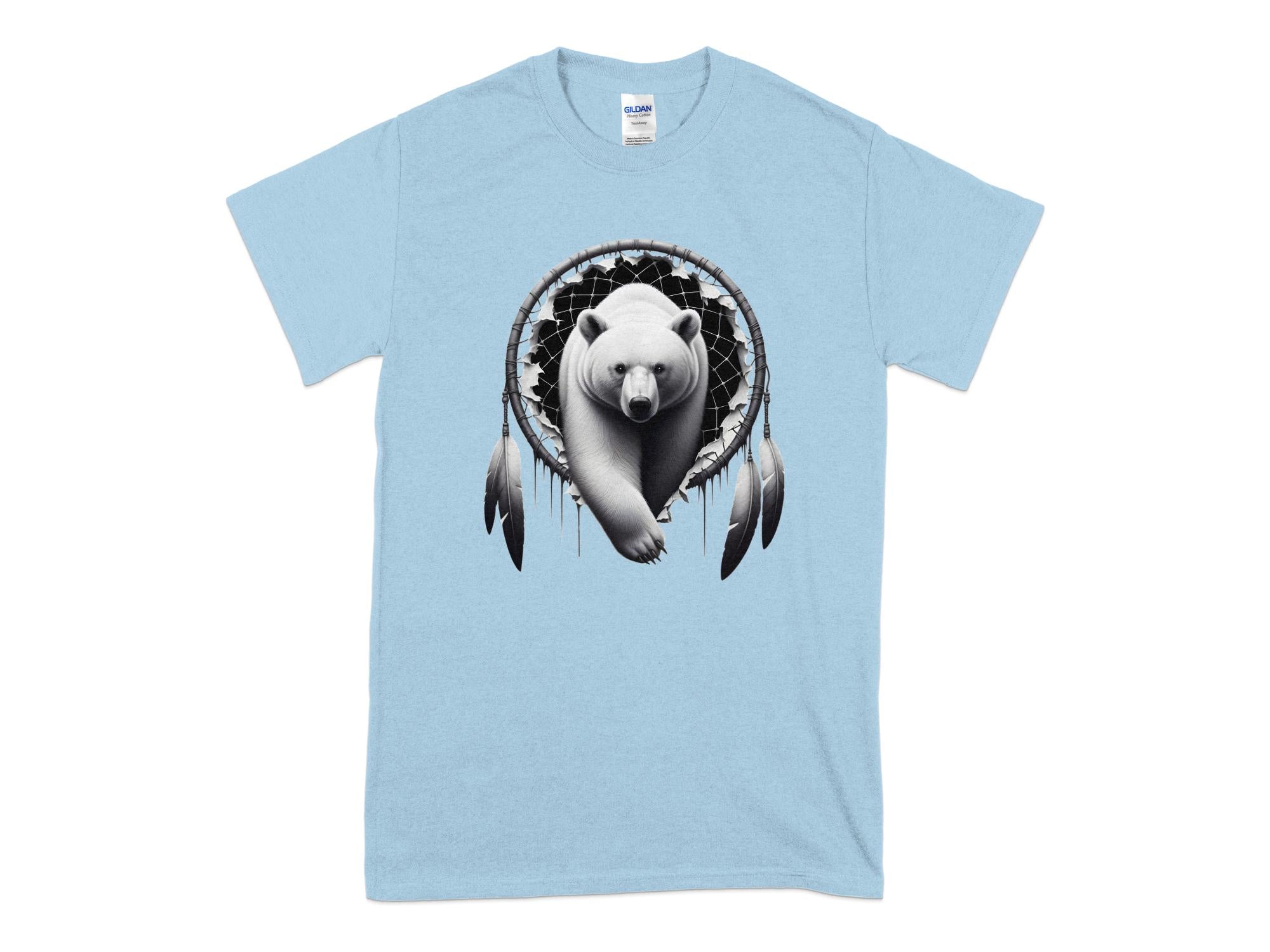 Dreamcatcher Bear - Coloured Gildan T-Shirt Realistic Native American Talisman Unisex Mythology Tee Graphic Design