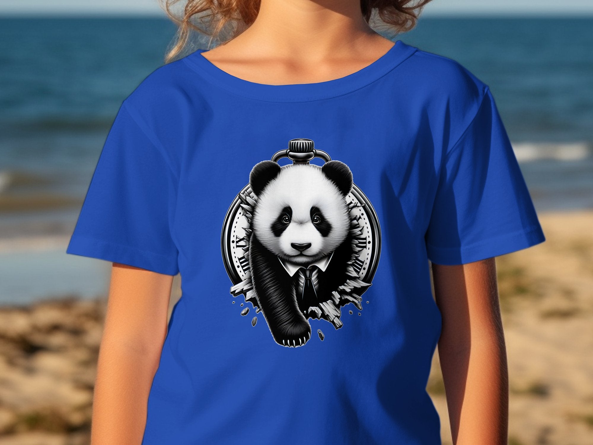 Panda - Coloured Kids T-Shirt Realistic Animal Talisman Unisex Cute Tee Graphic Design