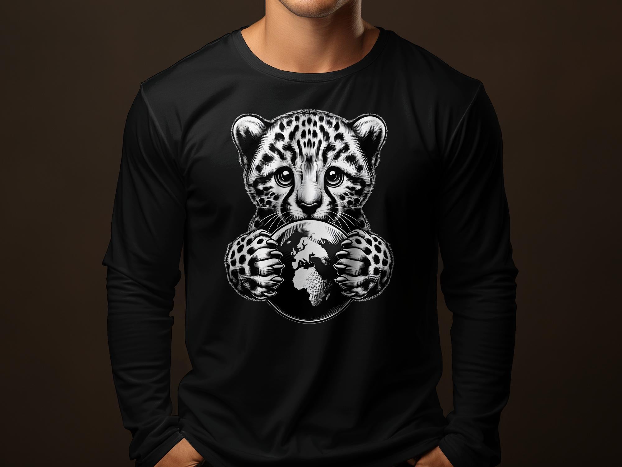 Cheetah World - Coloured Gildan Long Sleeve Realistic Animal Talisman Unisex Cute Tee Graphic Design