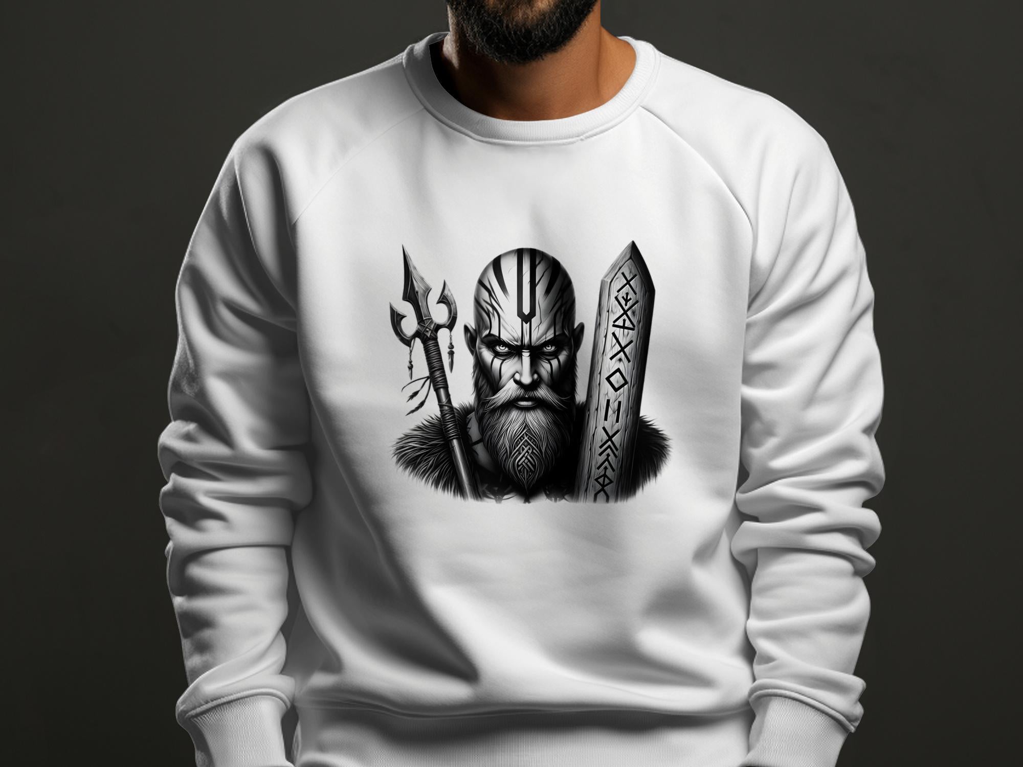 Viking Strength - Coloured Gildan Sweatshirt Realistic Norse Talisman Men Women Unisex Valhalla Tee Graphic Design