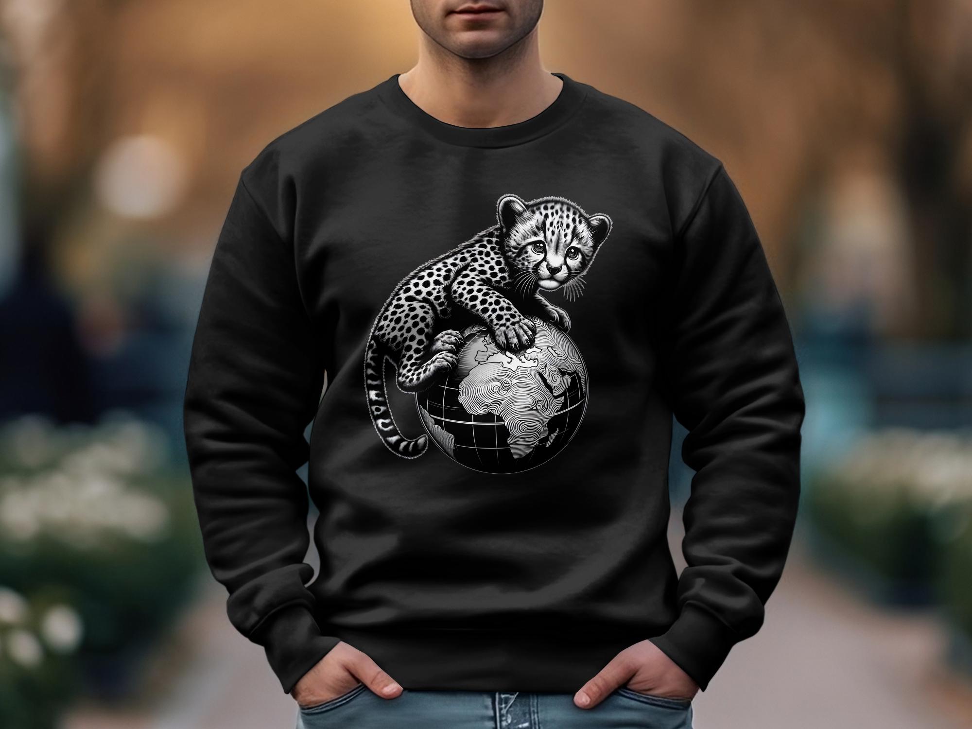 Cheetah World - Coloured Gildan Sweatshirt Realistic Animal Talisman Unisex Cute Tee Graphic Design