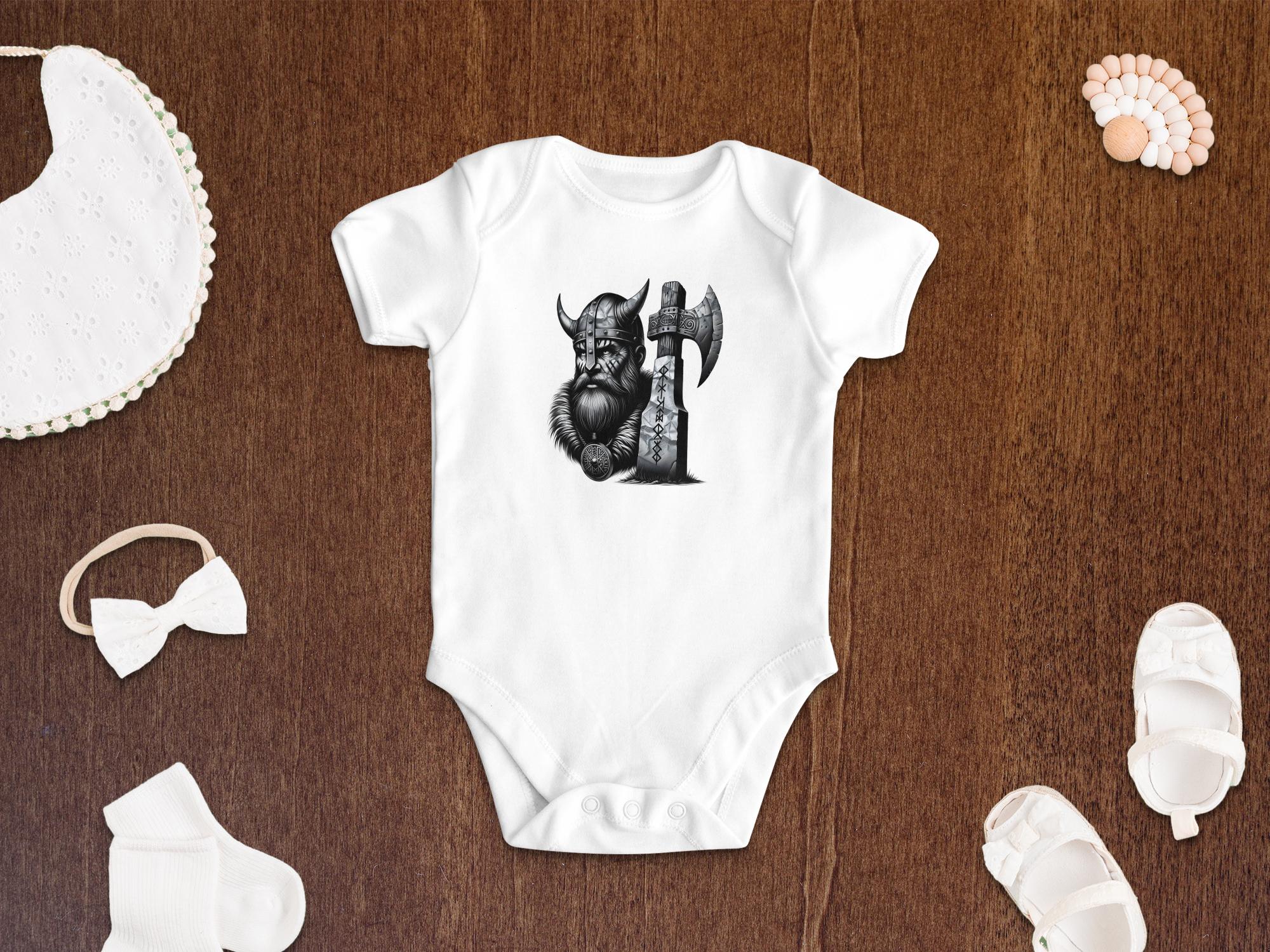 Viking Mettle - Coloured Toddler Bodysuit Realistic Norse Talisman Unisex Valhalla Tee Graphic Design