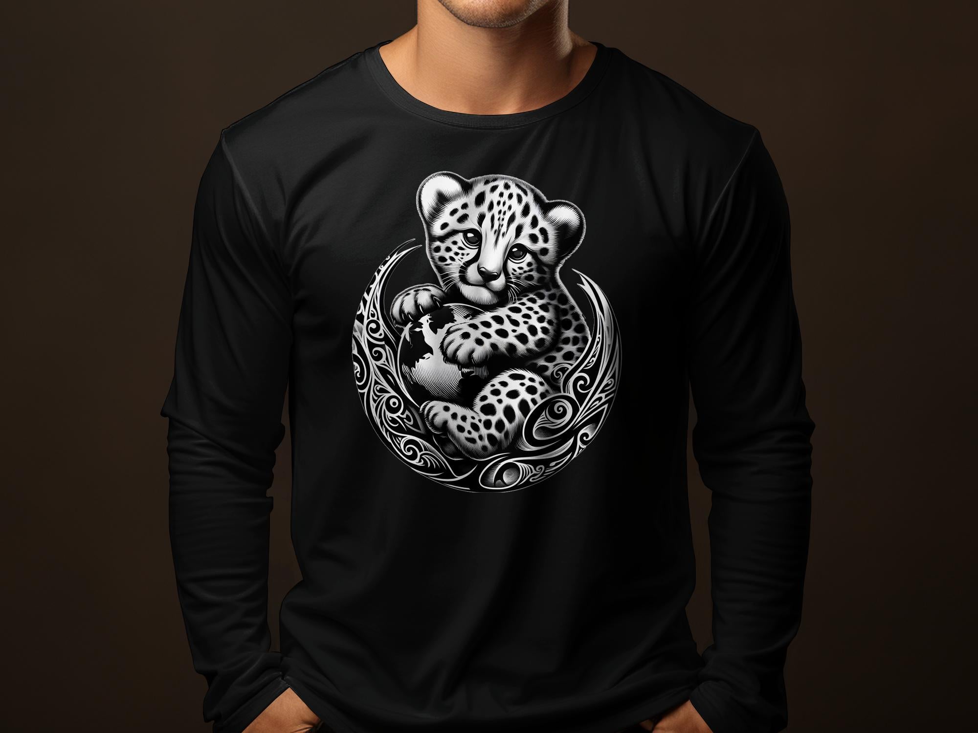 Cheetah World - Coloured Gildan Long Sleeve Realistic Animal Talisman Unisex Cute Tee Graphic Design