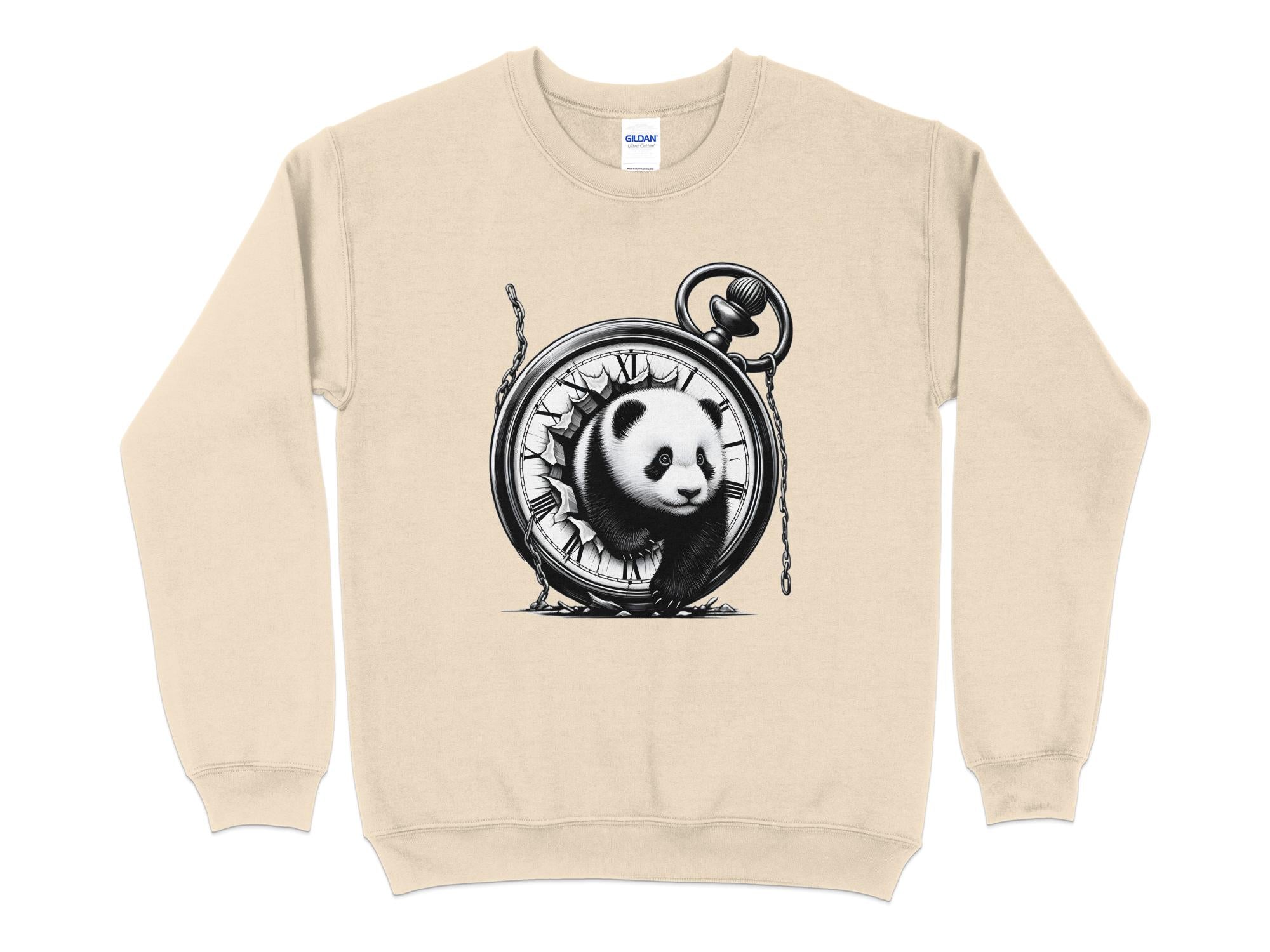 Panda - Coloured Gildan Sweatshirt Realistic Animal Talisman Unisex Cute Tee Graphic Design