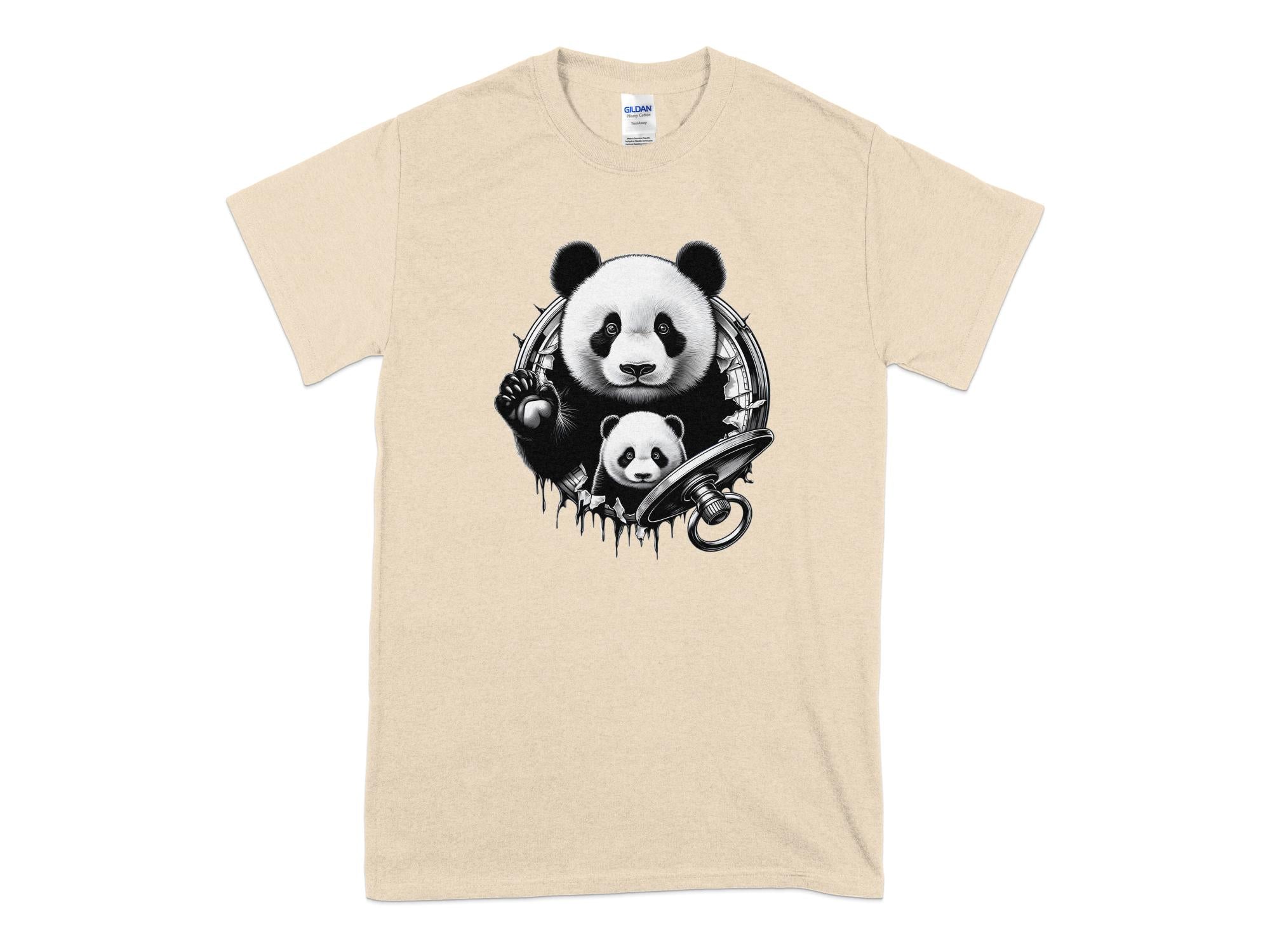 Panda - Coloured Gildan T-Shirt Realistic Animal Talisman Unisex Cute Tee Graphic Design