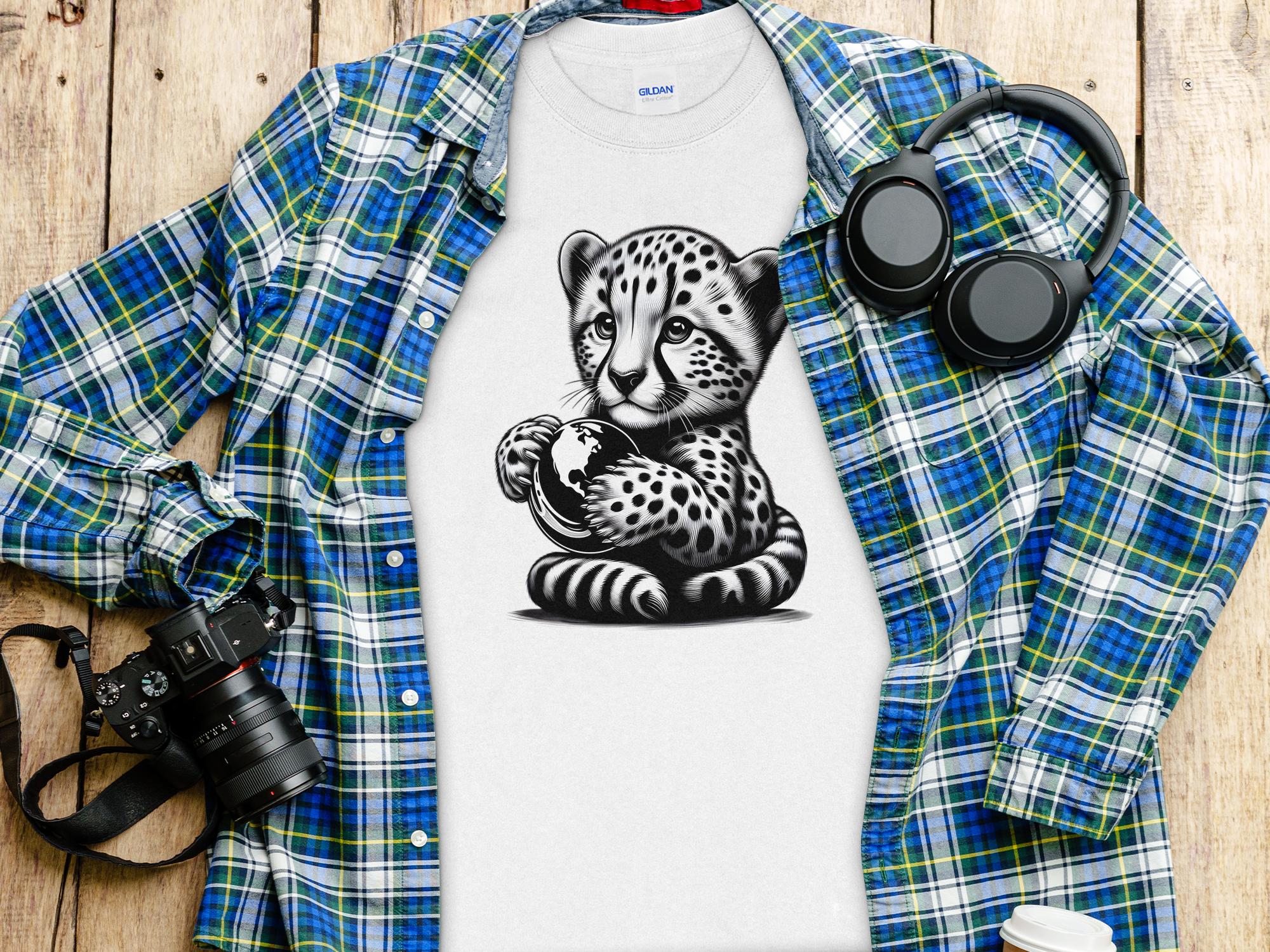 Cheetah World - Coloured Gildan Long Sleeve Realistic Animal Talisman Unisex Cute Tee Graphic Design