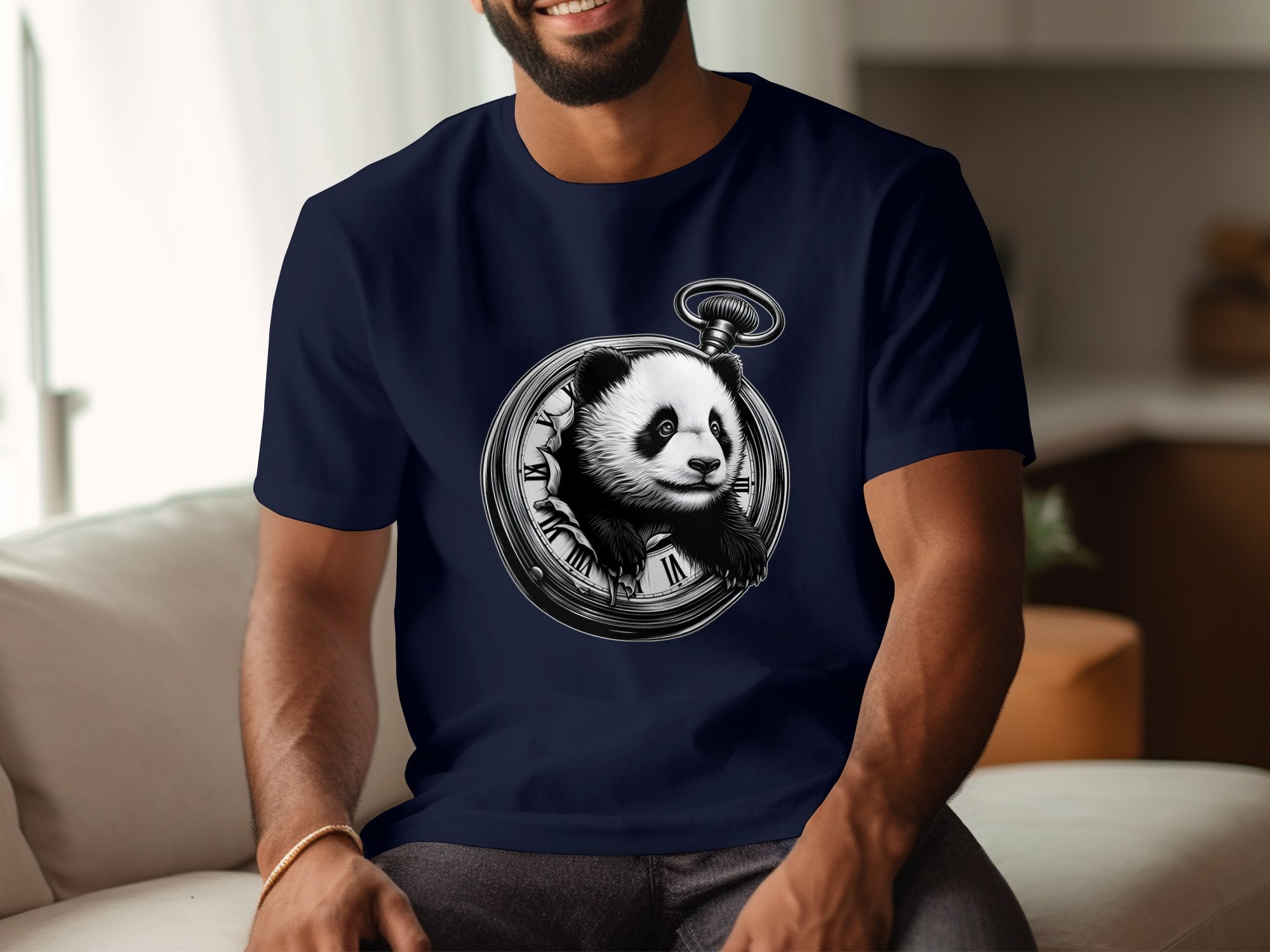 Panda - Coloured Gildan T-Shirt Realistic Animal Talisman Unisex Cute Tee Graphic Design