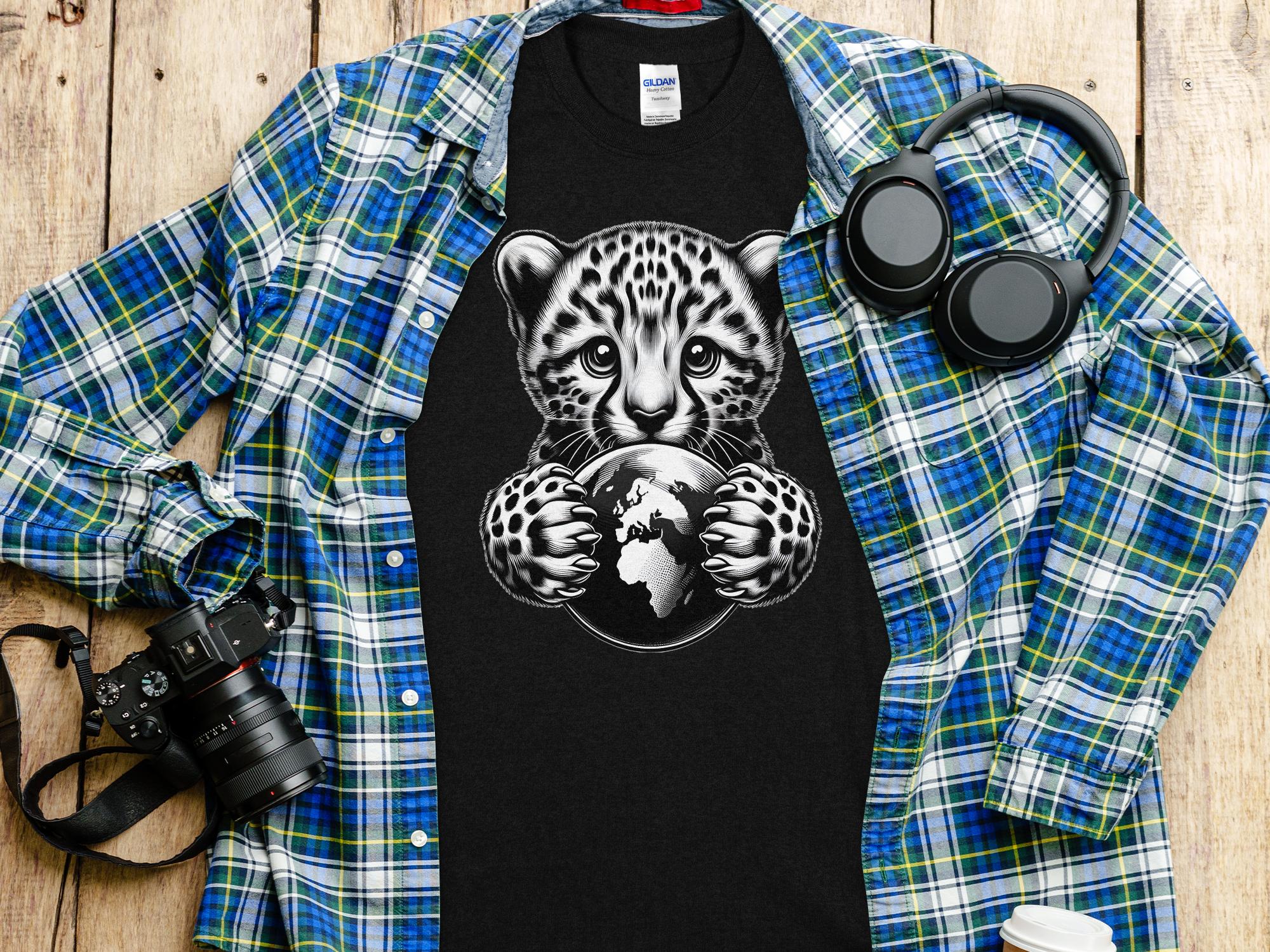 Cheetah World - Coloured Gildan T-Shirt Realistic Animal Talisman Unisex Cute Tee Graphic Design