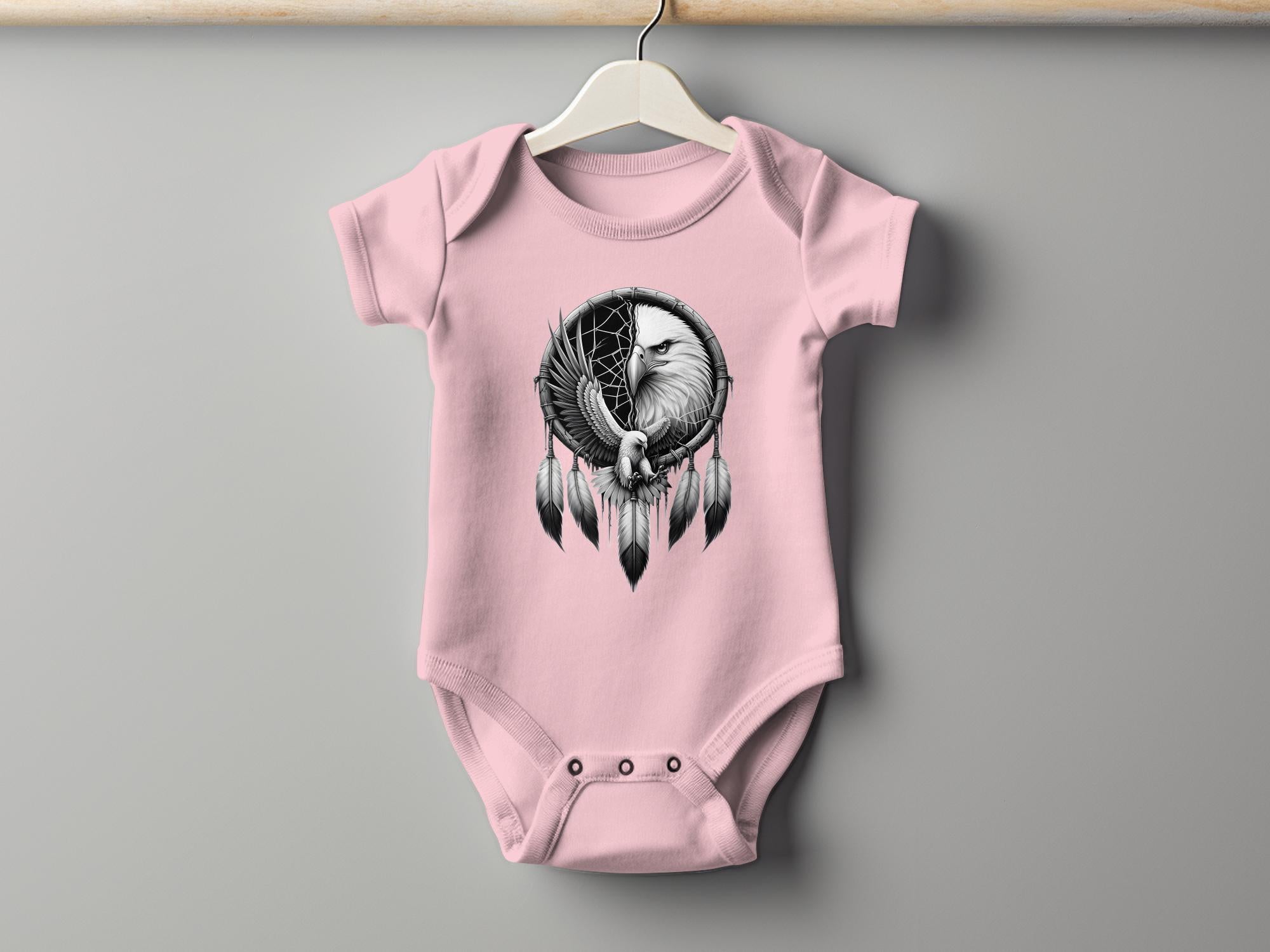 Dreamcatcher Eagle - Coloured Toddler Bodysuit Realistic Native American Talisman Unisex Mythology Tee Graphic Design